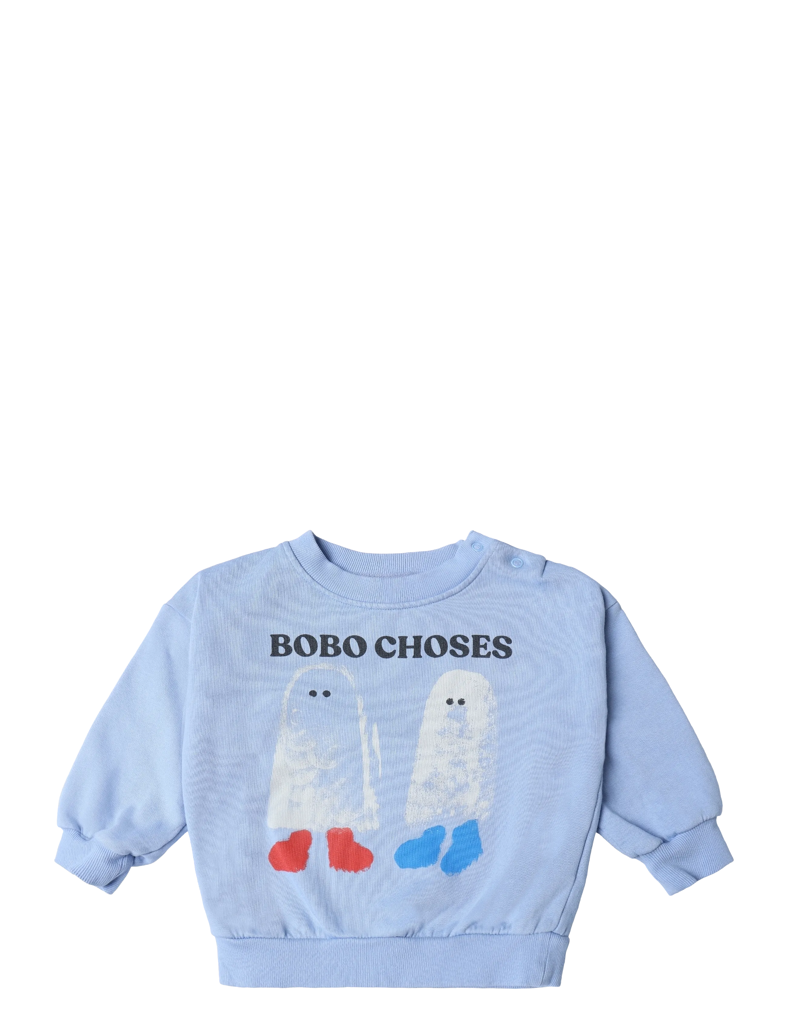 Bobo Choses Lake Monster Sweat Shirt Piece, Børn, Baby Printet Sweatshirt, Blå, Str: 86