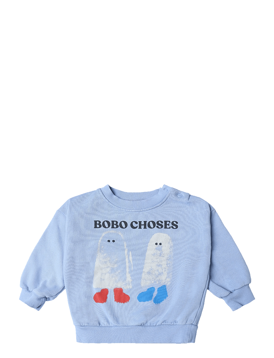 Bobo Choses - Lake Monster sweat shirt piece - sweatshirts - blue - 0