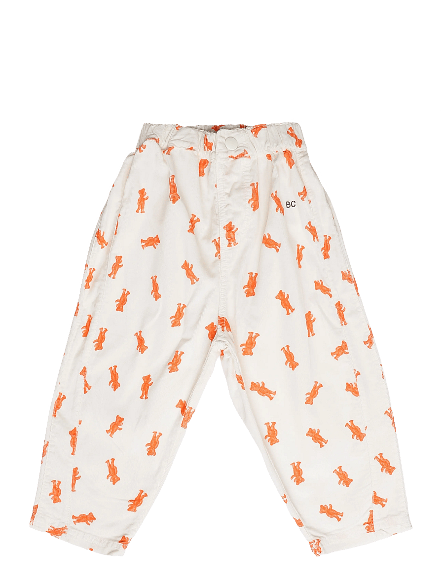 Bobo Choses - Softpaw Monster all over denim pants - loose jeans - pink - 0