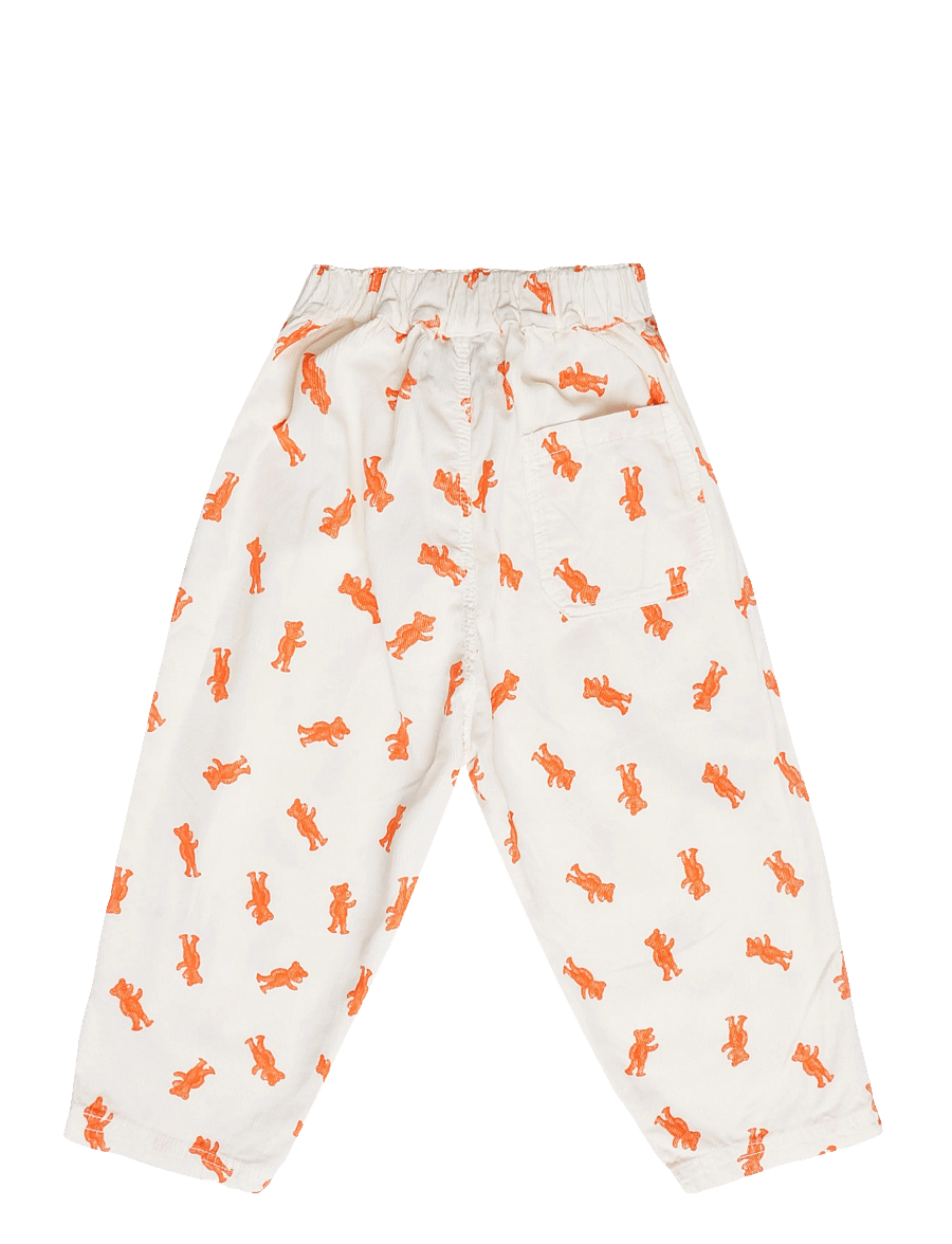 Bobo Choses - Softpaw Monster all over denim pants - loose jeans - pink - 1