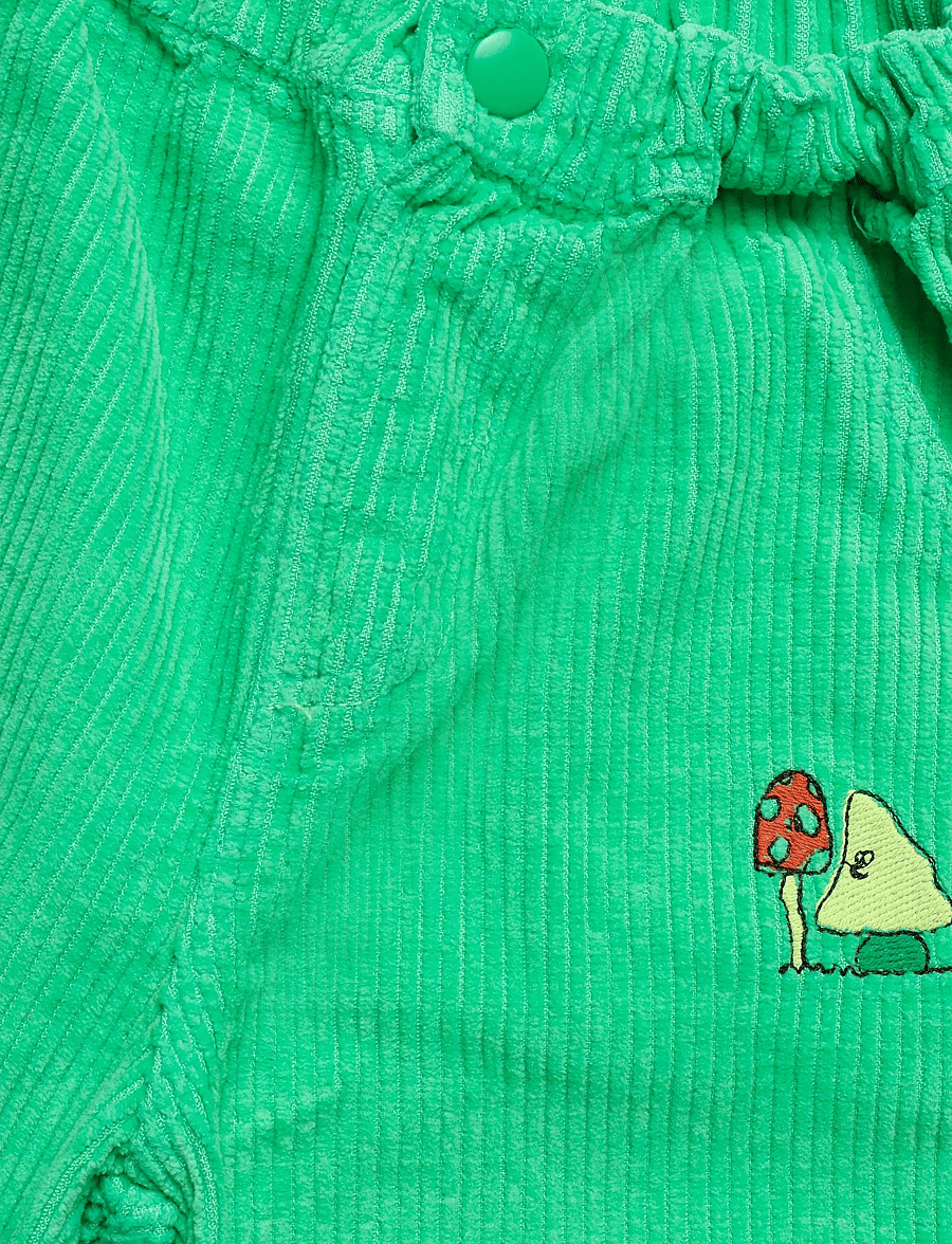 Bobo Choses - Mush Monsters Duo corduroy pants - beebipüksid - green - 2