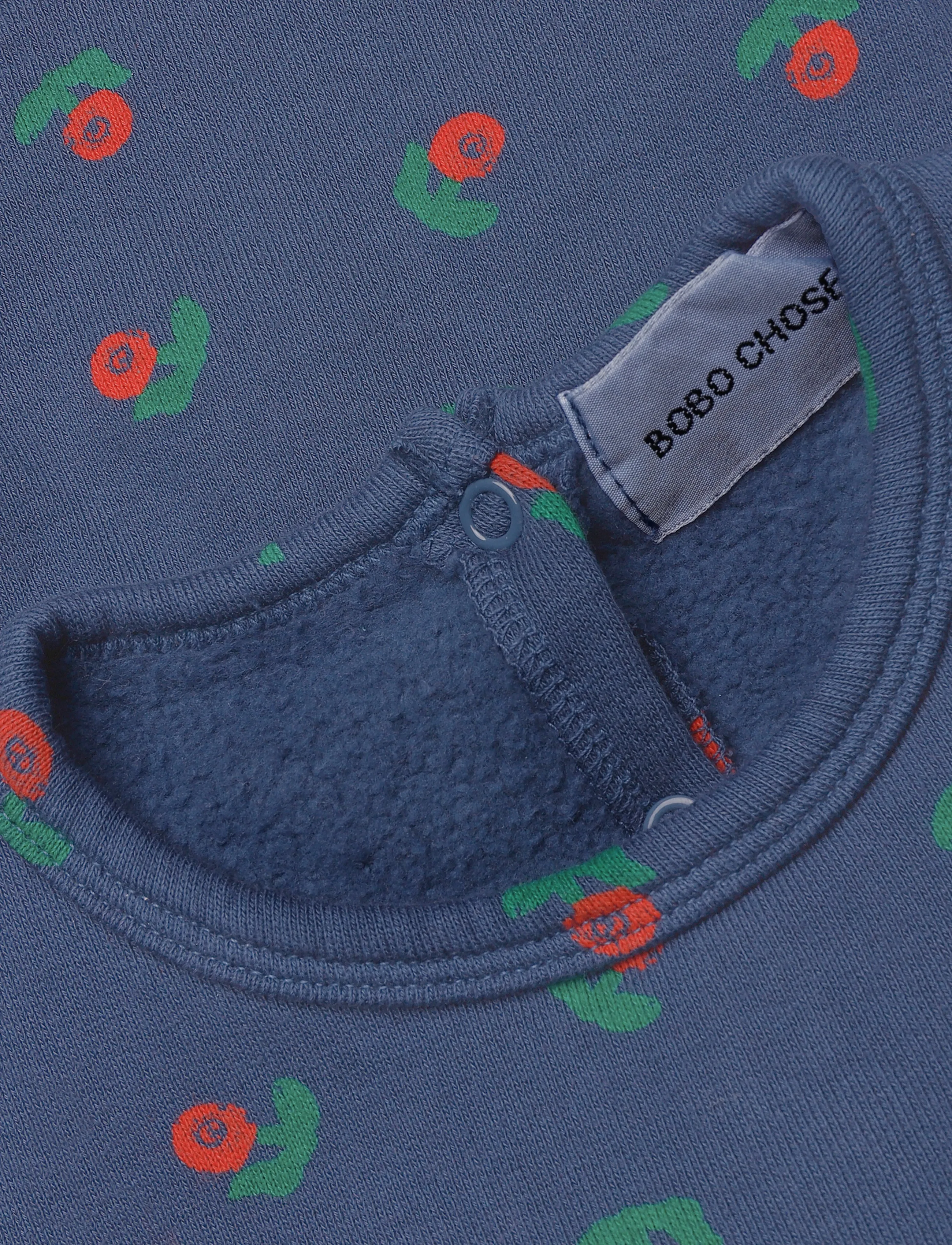Bobo Choses - Stamp Bloom all over fleece dress - navy - 2