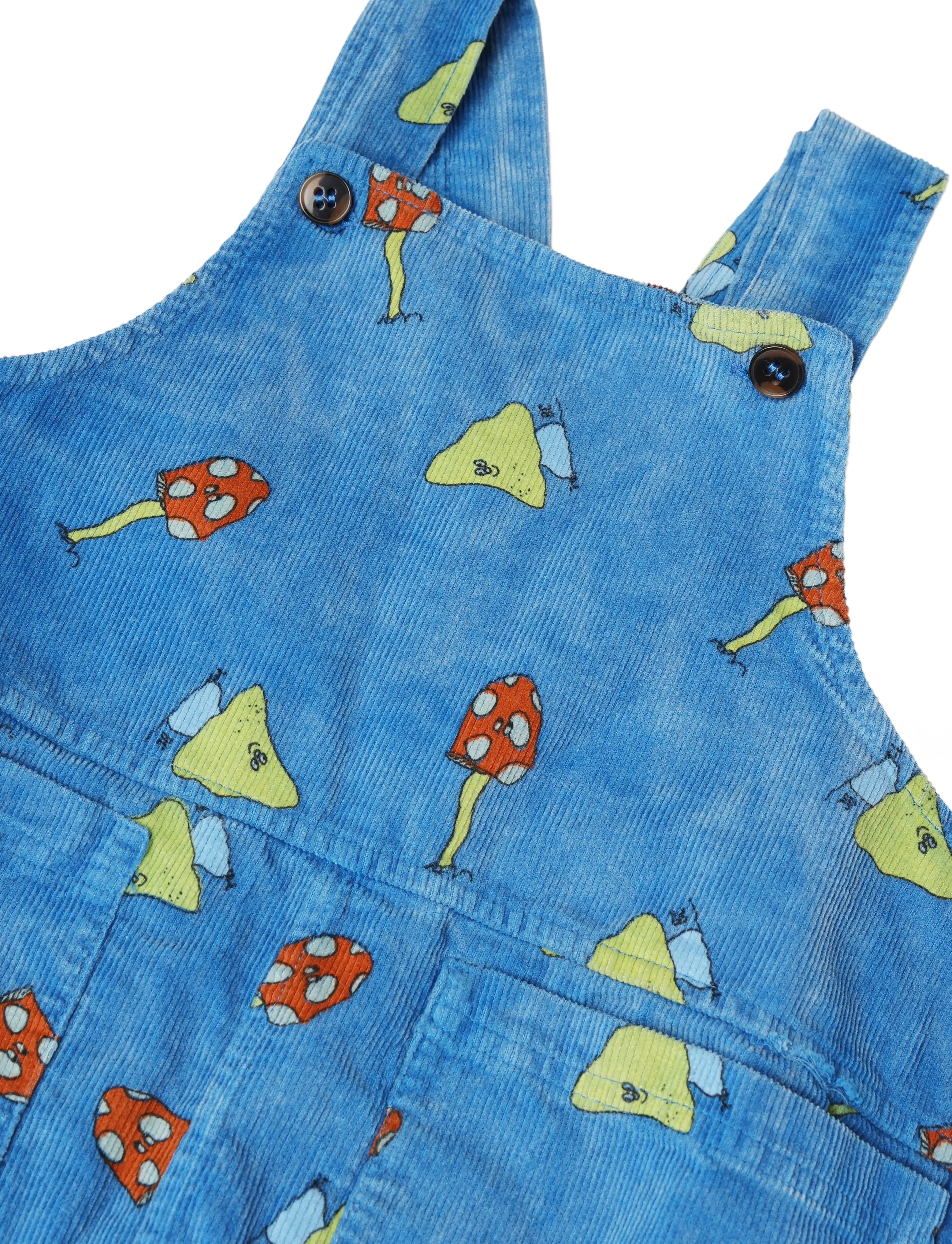 Bobo Choses - Mush Monster Duo all over corduroy overall - blue - 2