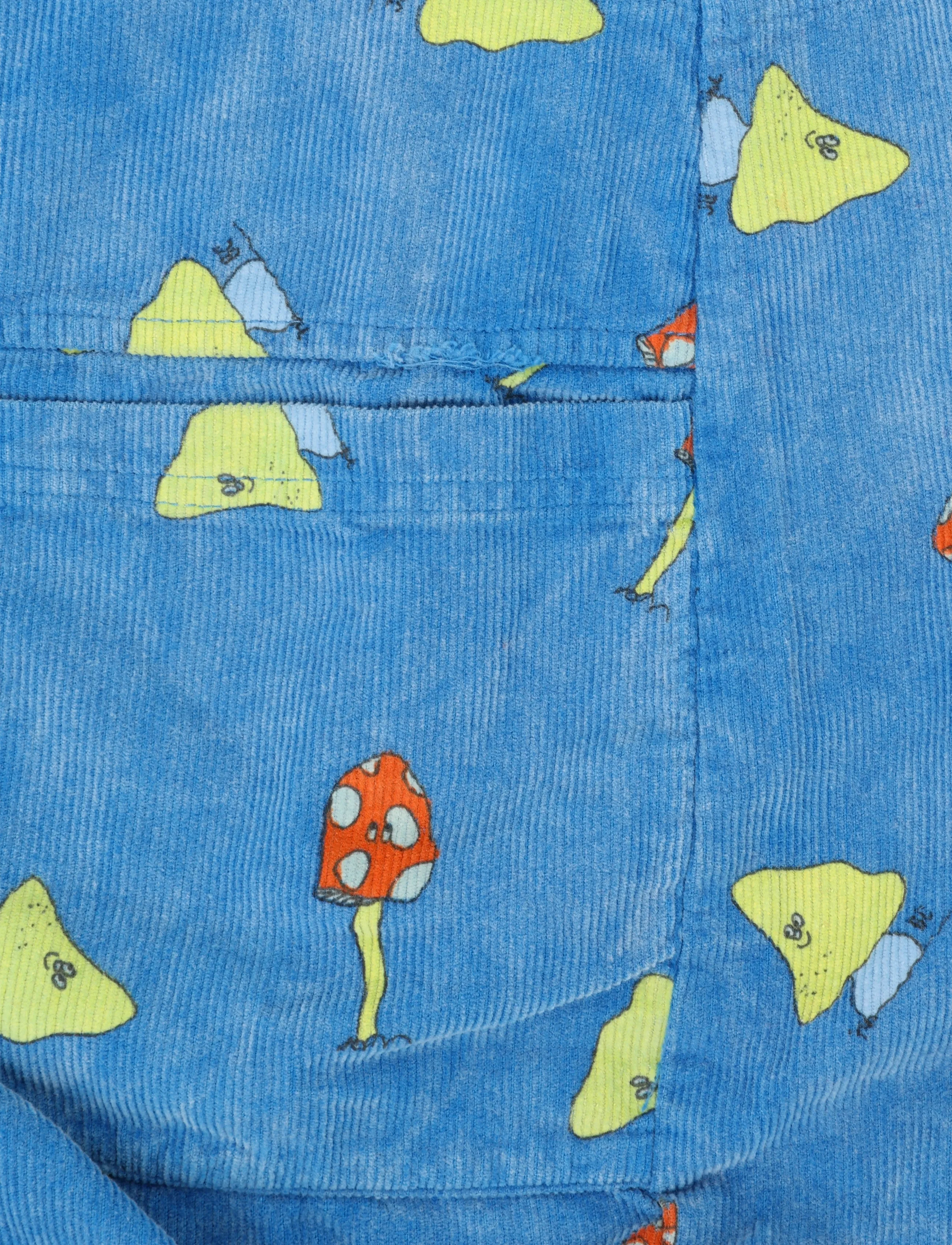 Bobo Choses - Mush Monster Duo all over corduroy overall - blue - 3