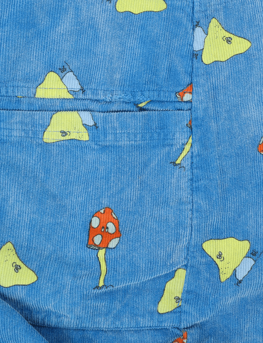 Bobo Choses - Mush Monster Duo all over corduroy overall - byxdress - blue - 3