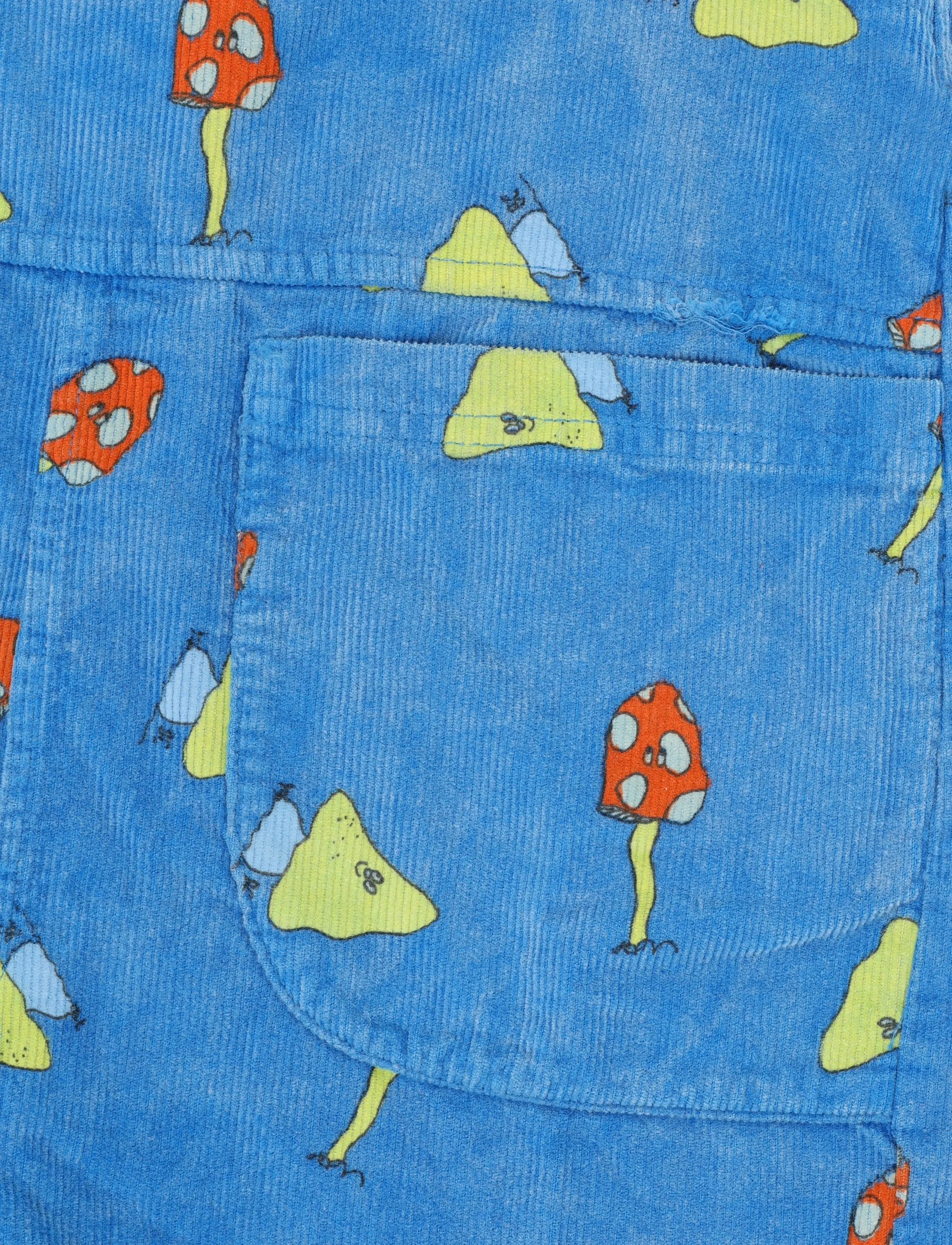 Bobo Choses - Mush Monster Duo all over corduroy overall - blue - 4