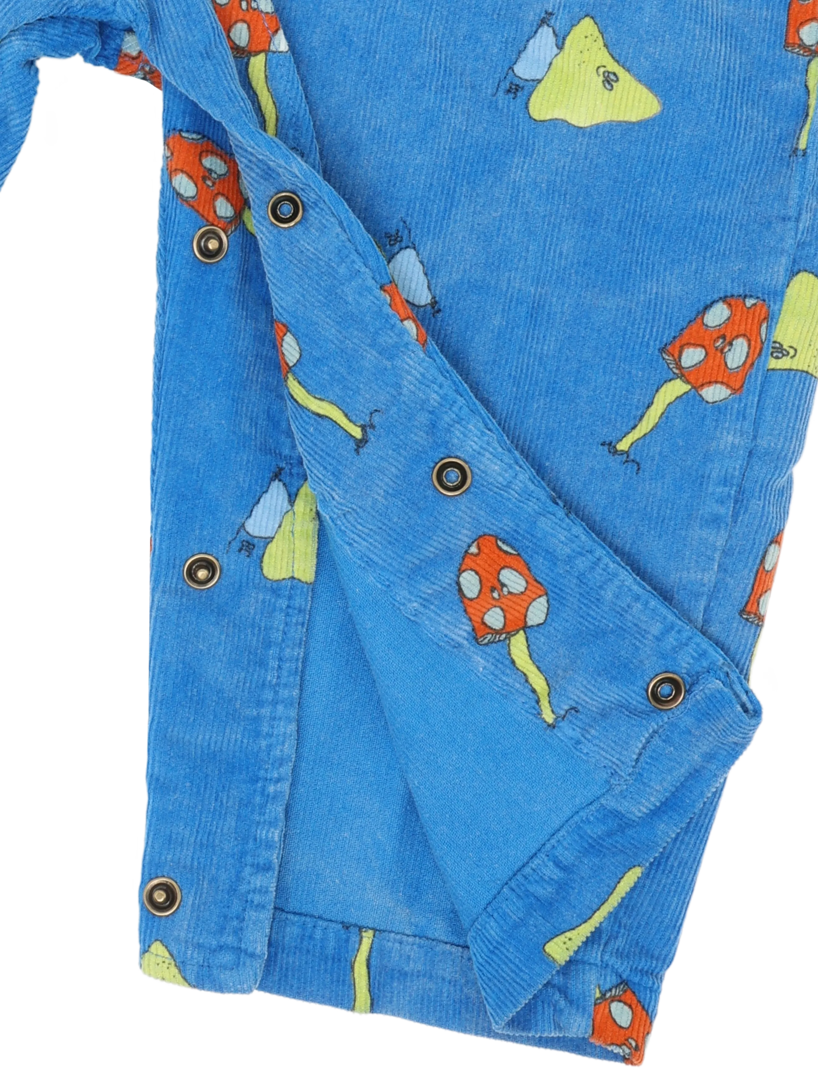 Bobo Choses - Mush Monster Duo all over corduroy overall - blue - 5