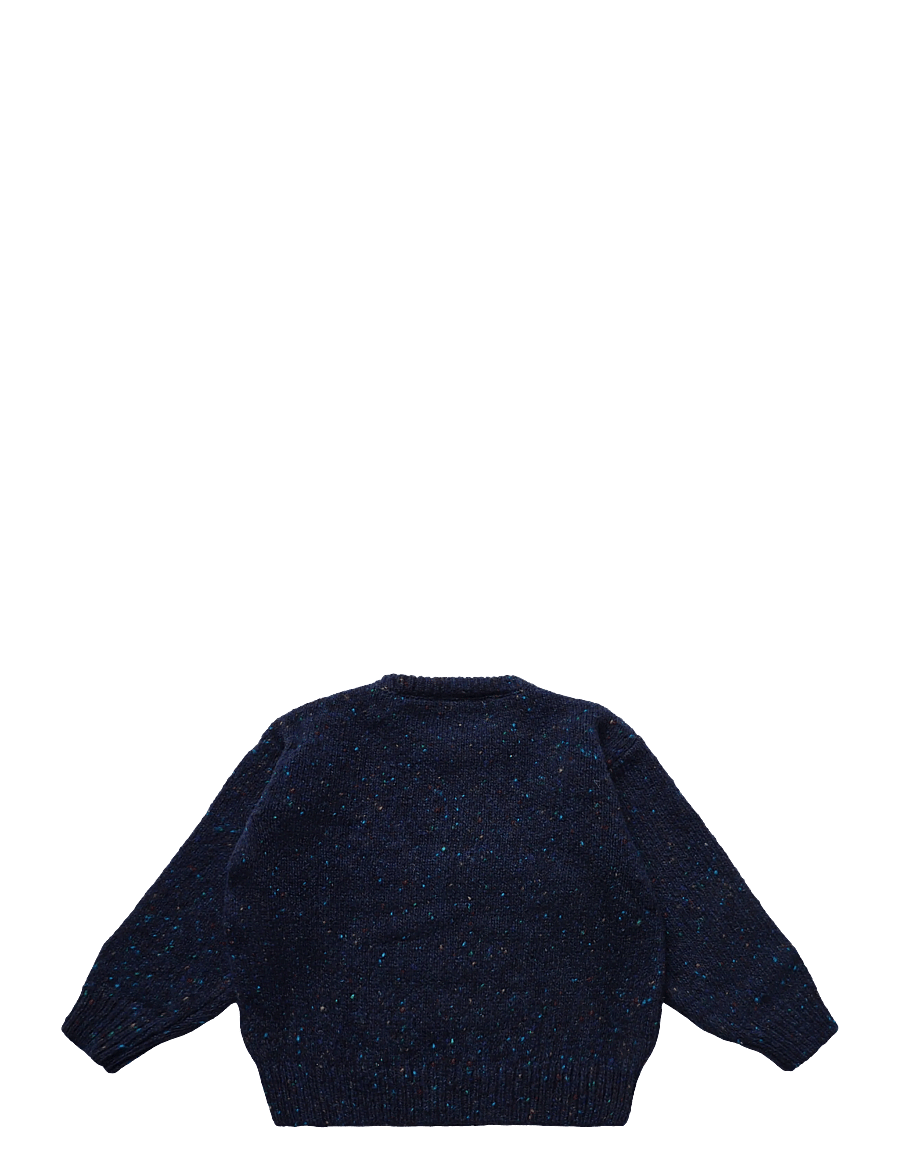 Bobo Choses - Bobo Choses Pixel Abduction jumper - stickade tröjor - navy - 1