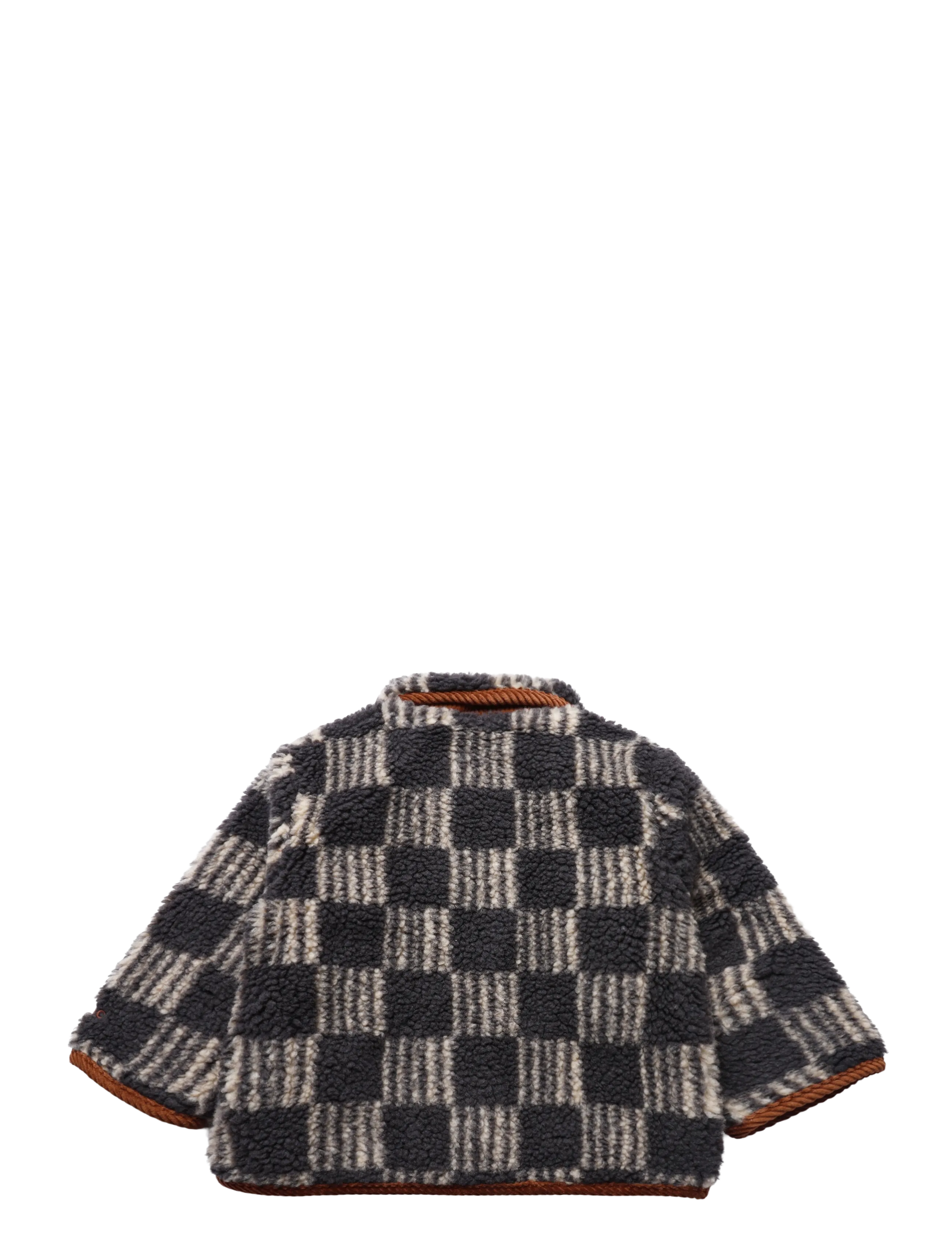 Bobo Choses - Almost Moiré all over sheepskin jacket - grey - 1