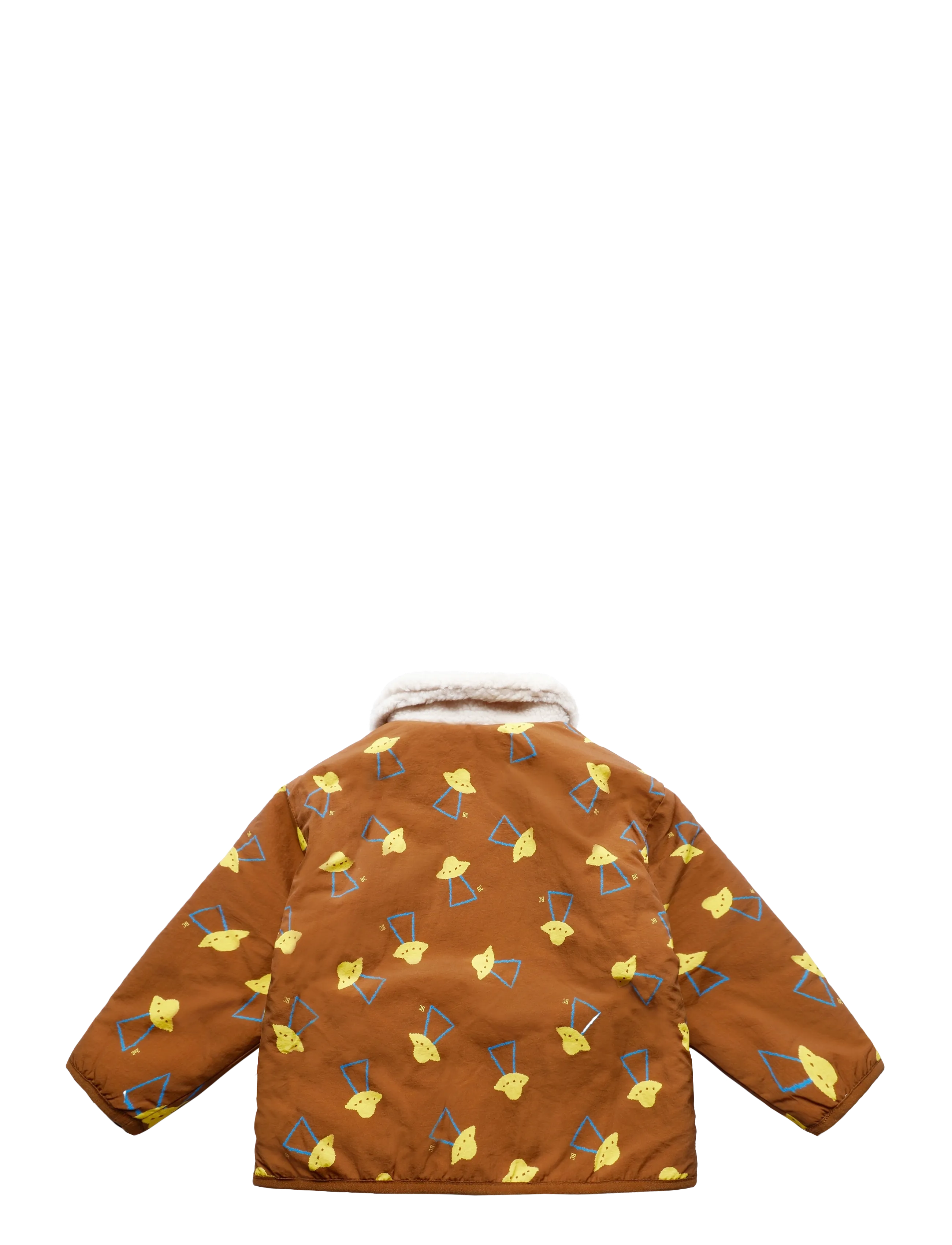 Bobo Choses - Pixel Abduction sheepskin reversible jacket - brown - 1