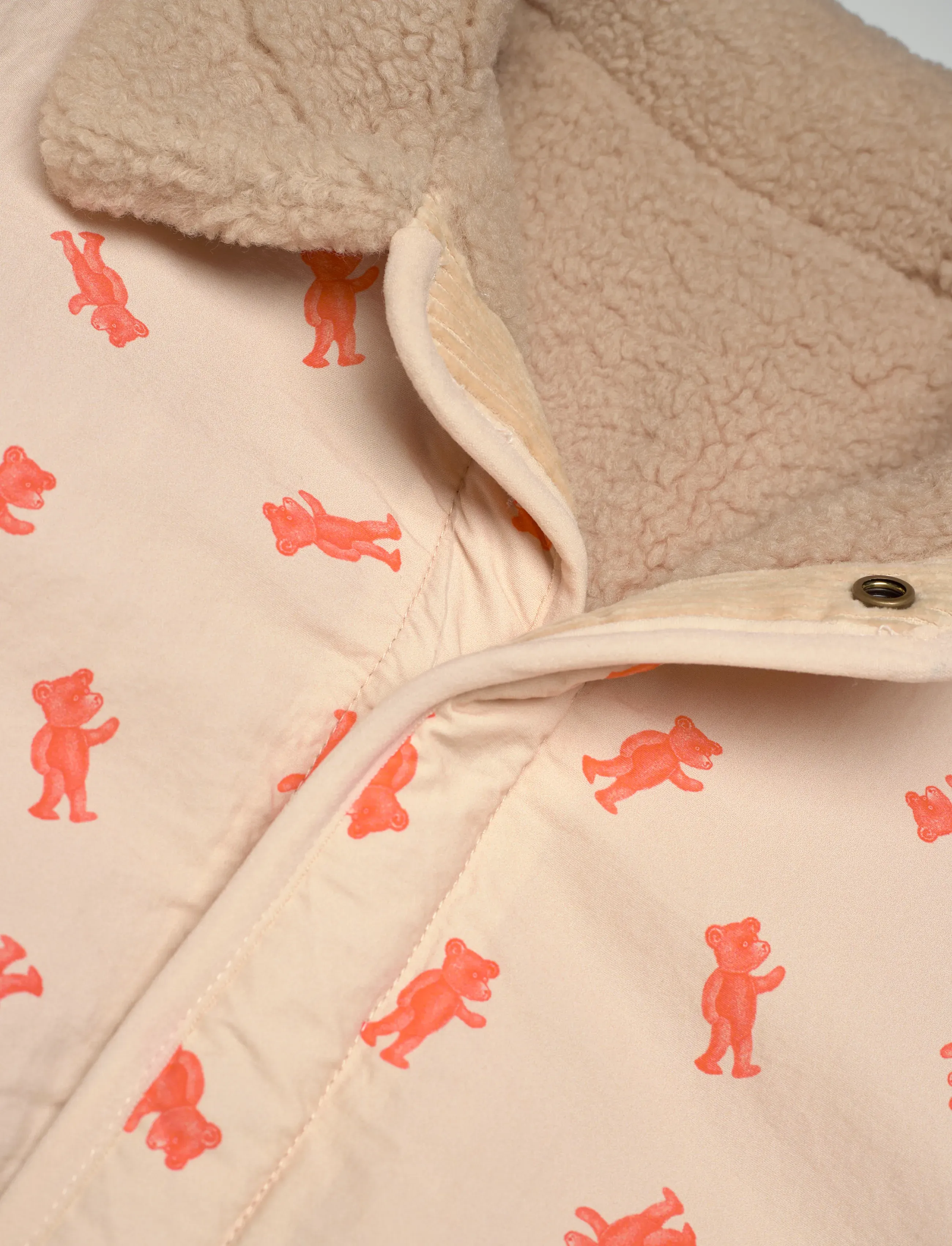 Bobo Choses - Softpaw Monster sheepskin reversible jacket - pink - 2