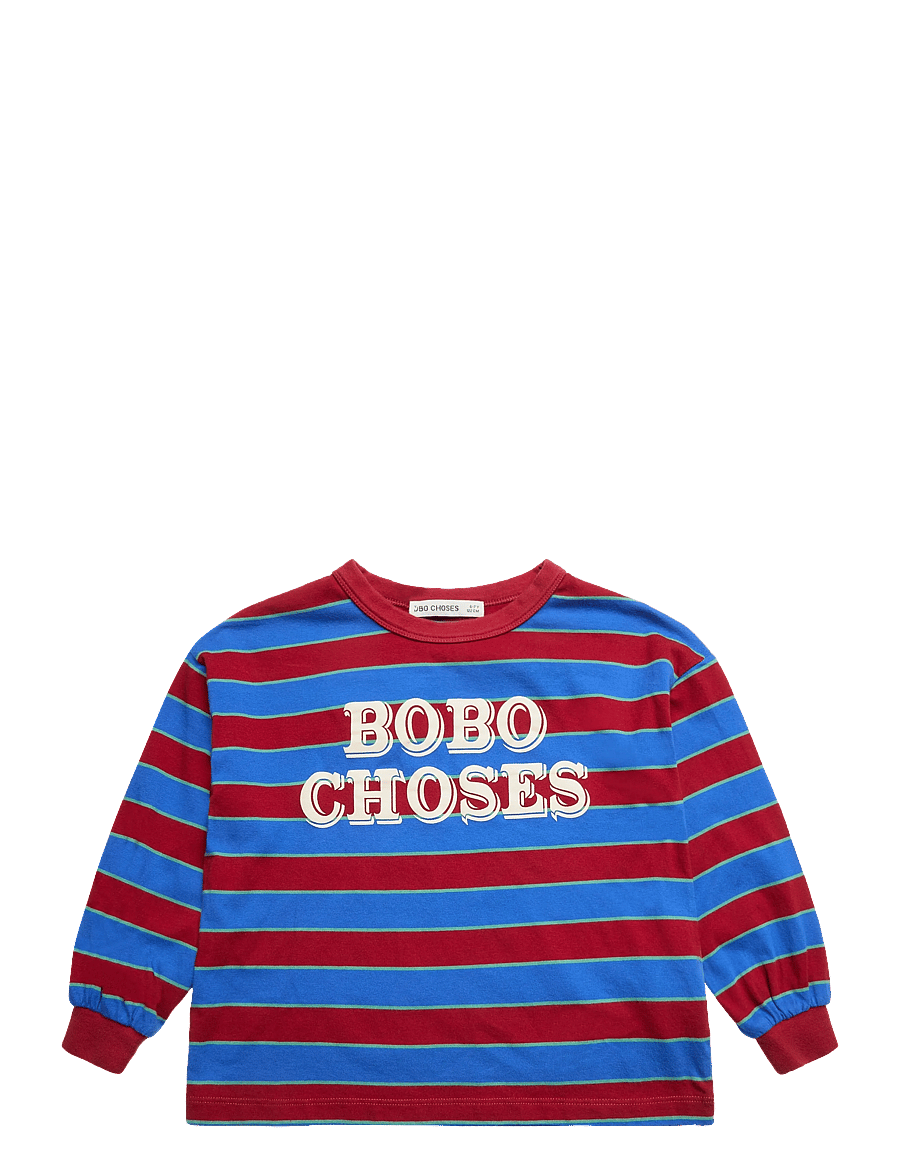 Bobo Choses - Bobo Choses Embossed stripes T-shirt - långärmade t-shirts - multi coloured - 1