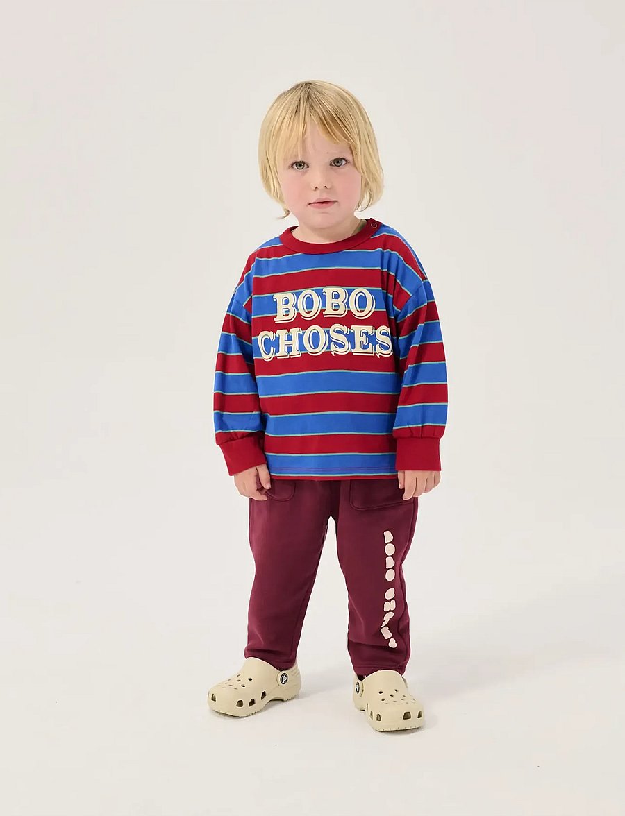 Bobo Choses - Bobo Choses Embossed stripes T-shirt - långärmade t-shirts - multi coloured - 0