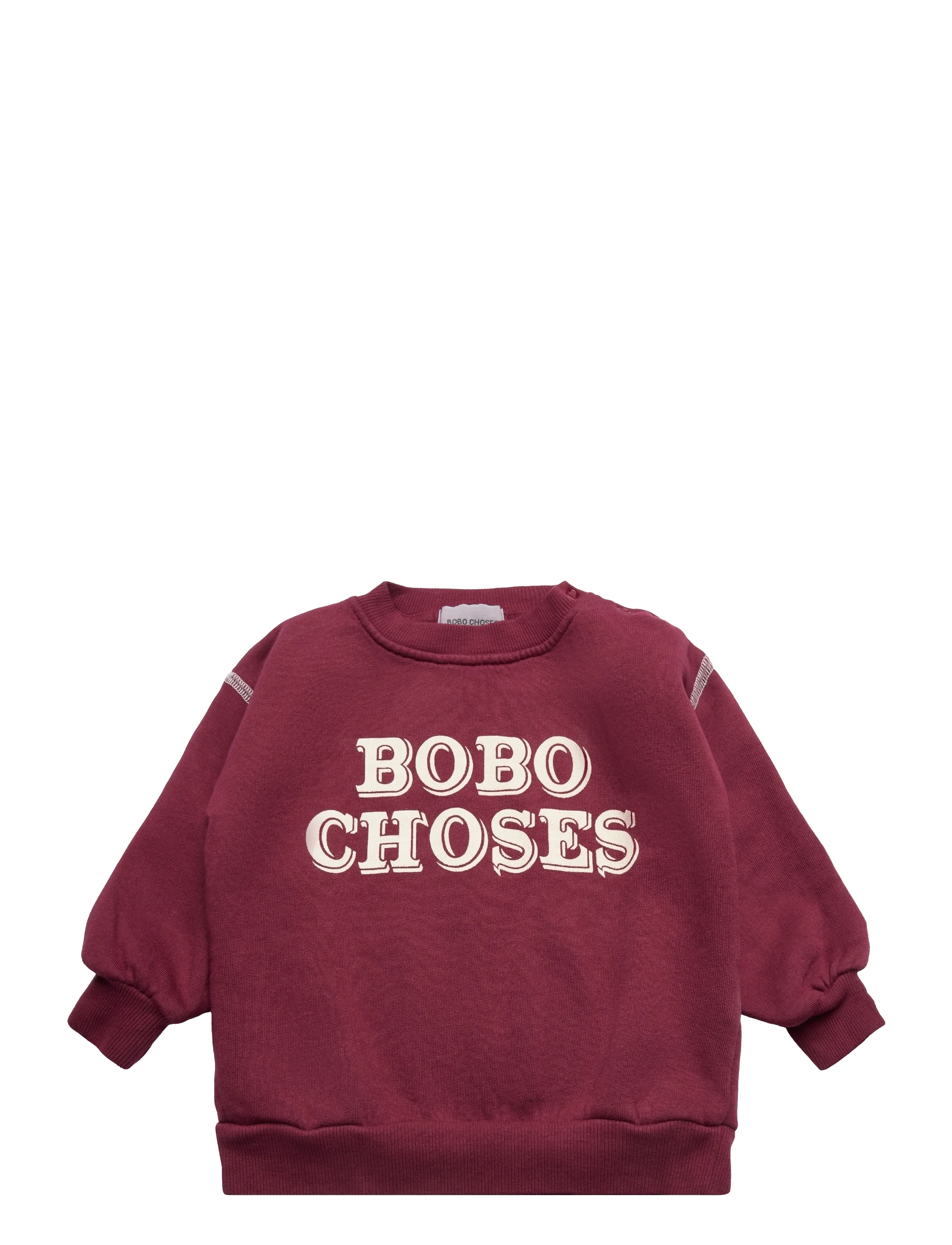 Bobo Choses Embossed Sweat Shirt, Præget Sweatshirt, Bordeaux, Str: 92