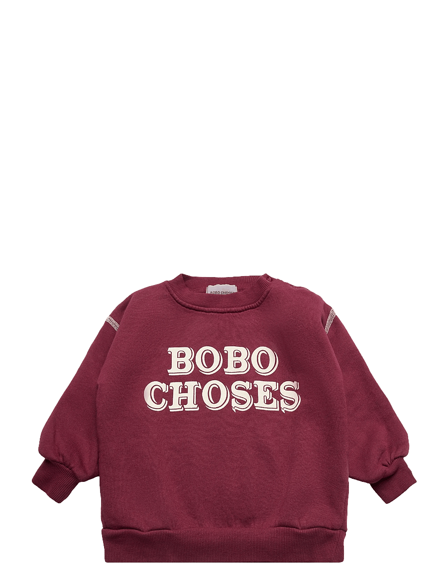 Bobo Choses - Bobo Choses Embossed sweat shirt - sweatshirts - burgundy - 1