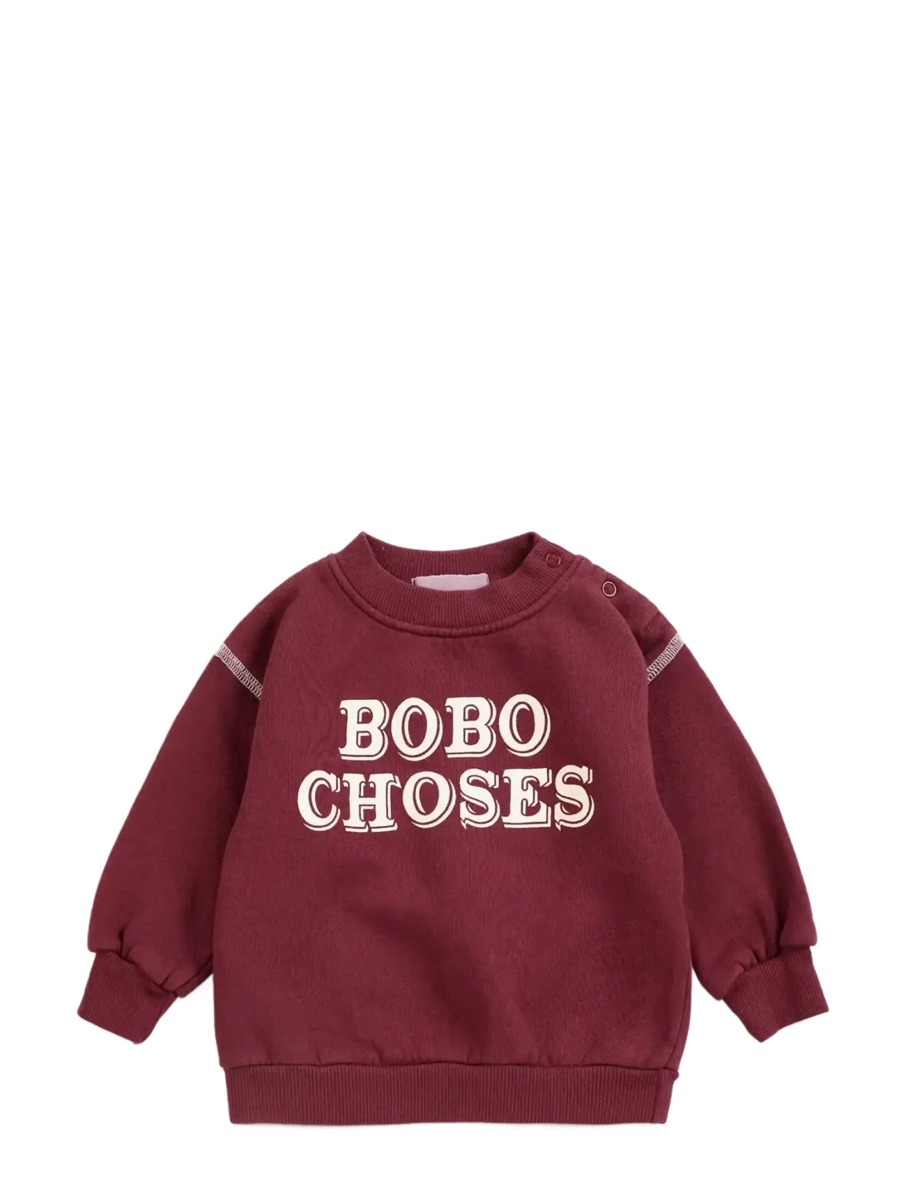Bobo Choses - Bobo Choses Embossed sweat shirt - burgundy - 1