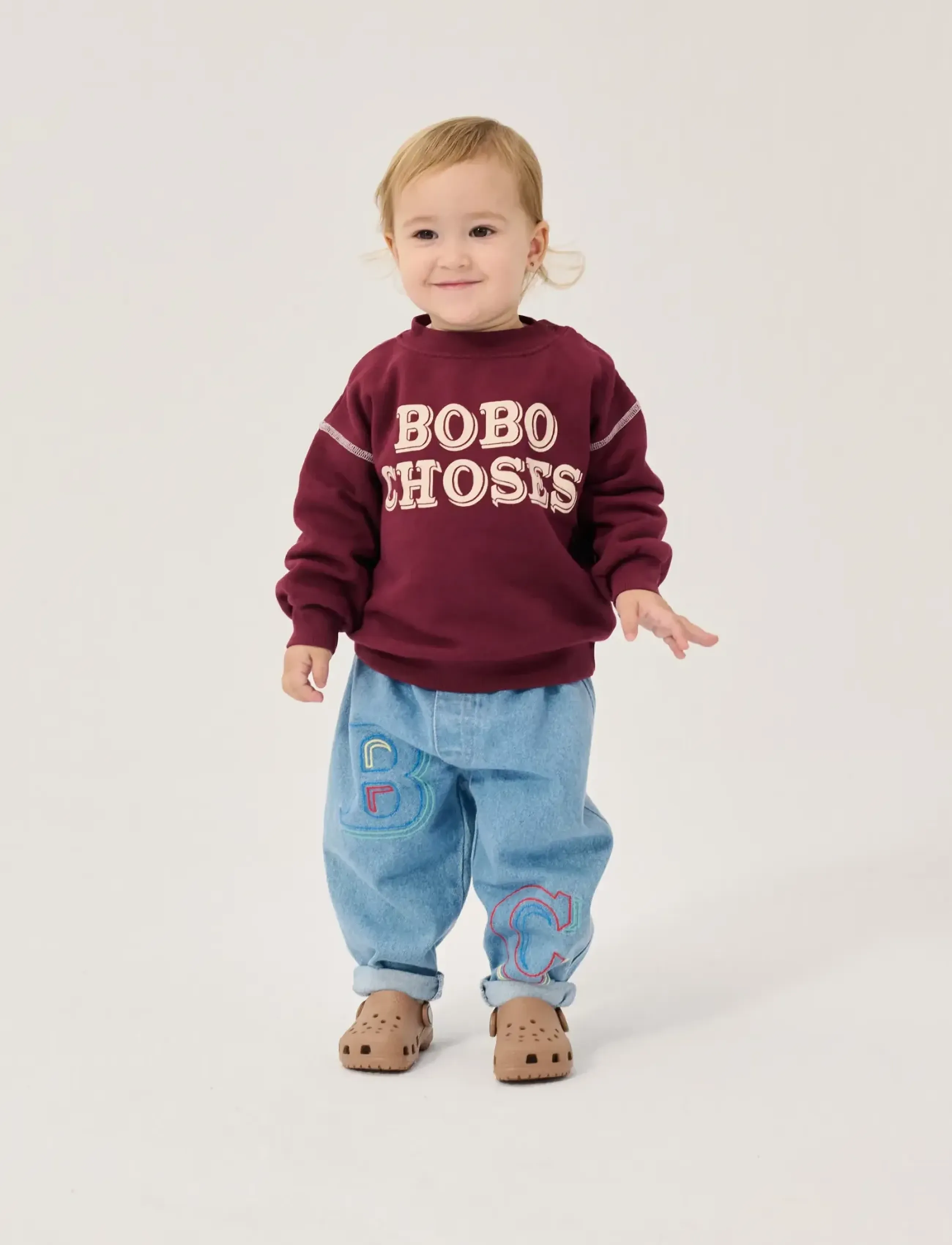 Bobo Choses Bobo Choses Embossed sweat shirt - Sweatshirts - BURGUNDY / burgundy