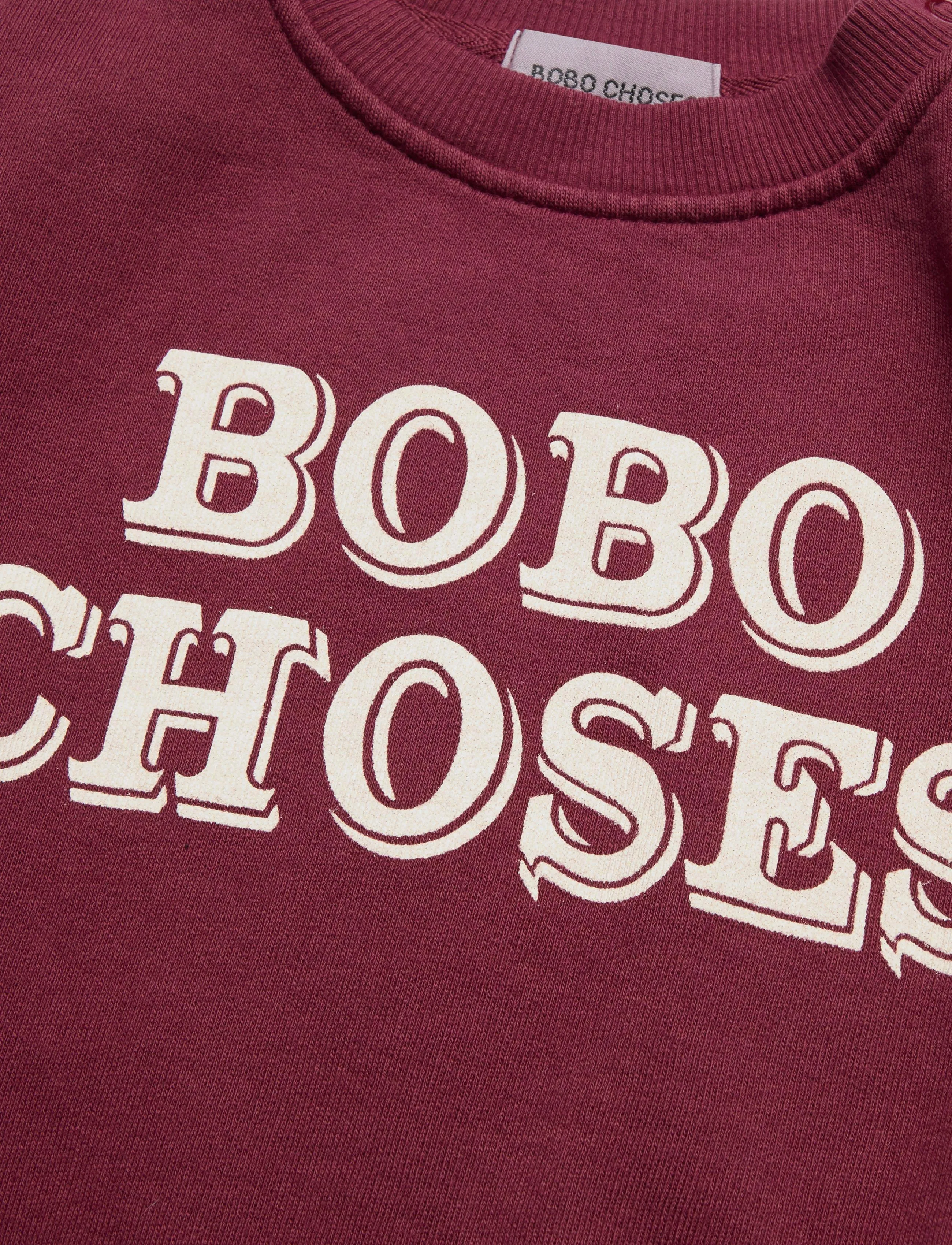 Bobo Choses - Bobo Choses Embossed sweat shirt - sweatshirts - burgundy - 3