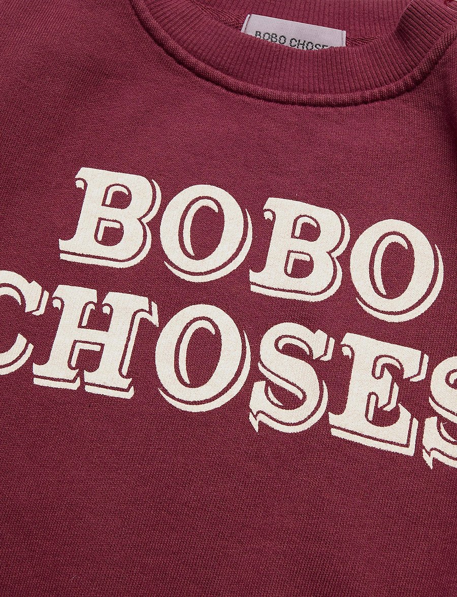 Bobo Choses - Bobo Choses Embossed sweat shirt - sweatshirts - burgundy - 3