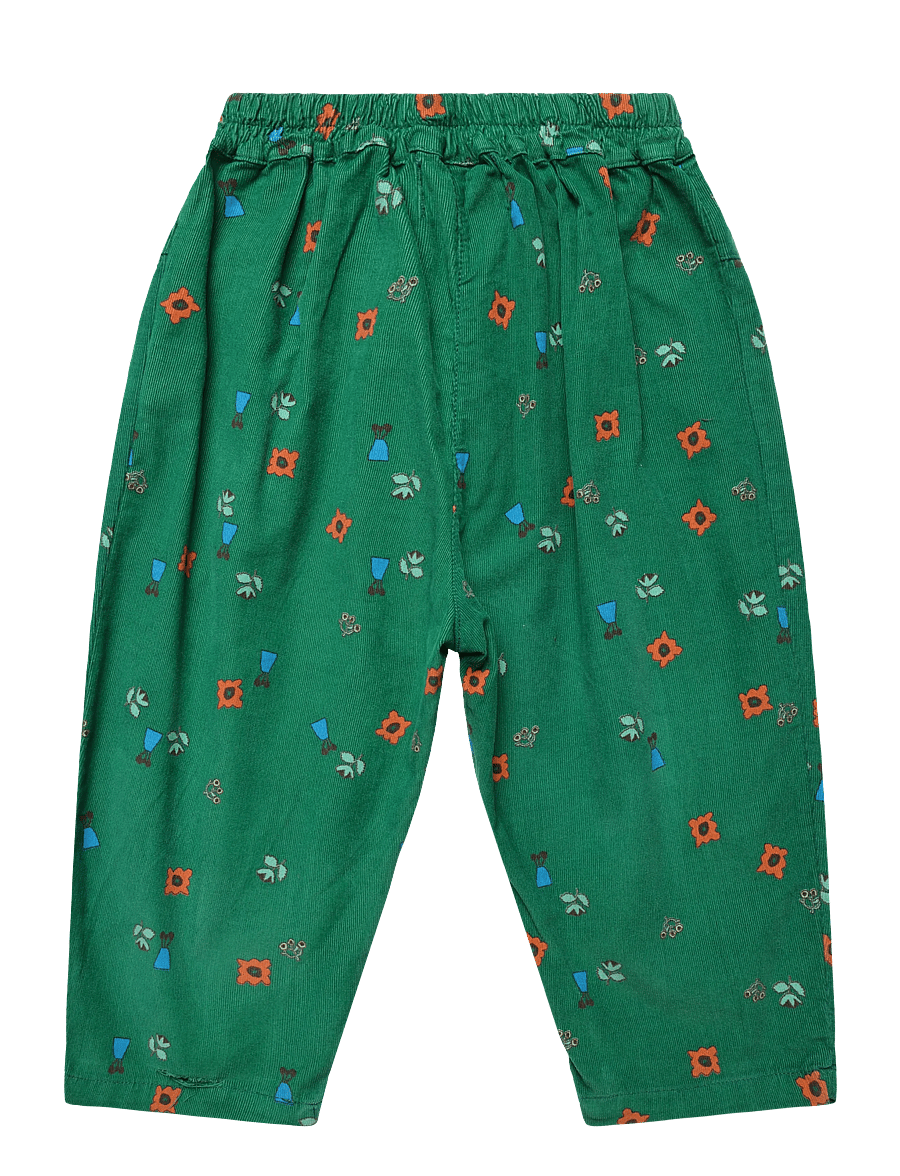 Bobo Choses - Blossom all over corduroy pants - babybyxor - green - 1