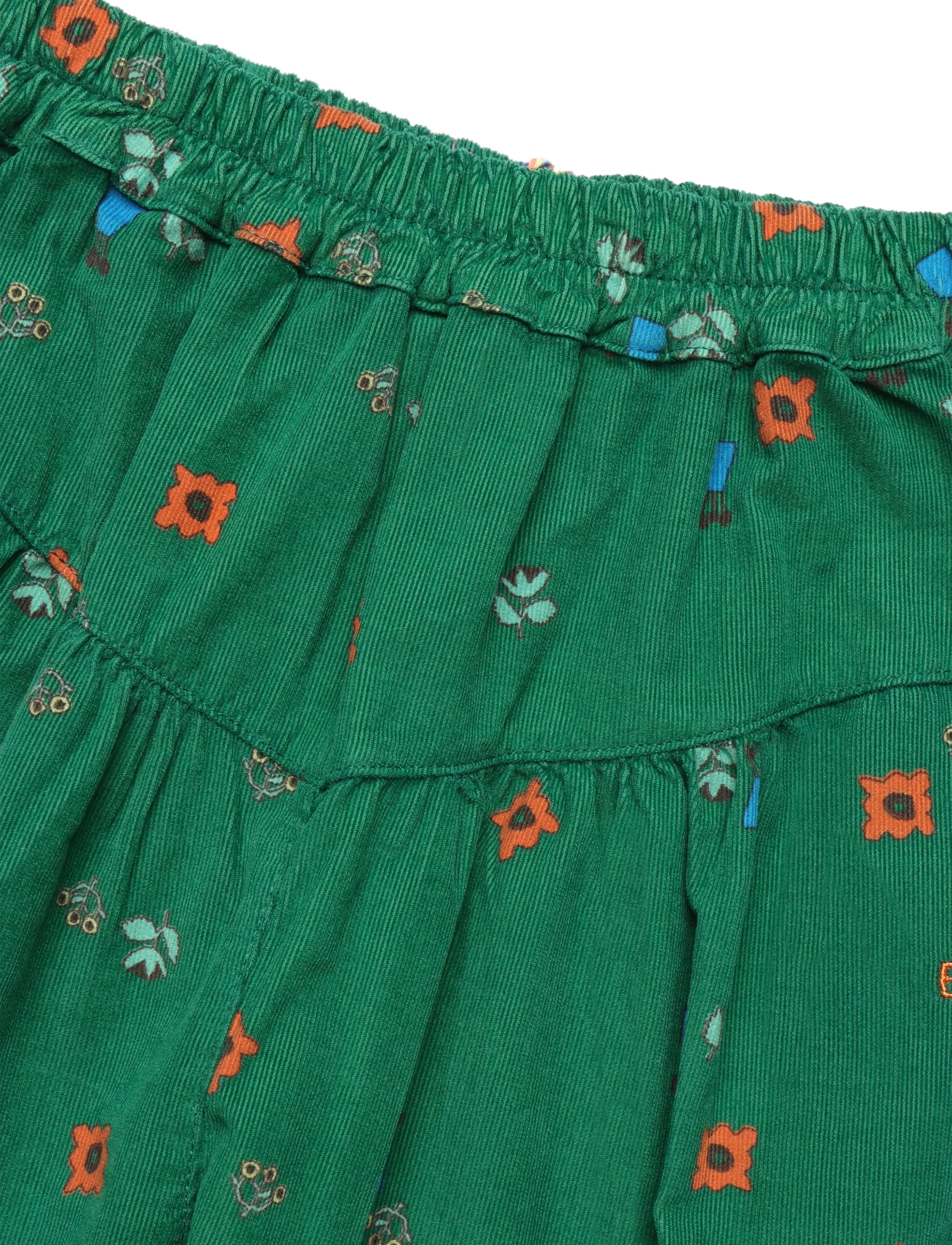 Bobo Choses - Blossom all over corduroy pants - green - 2