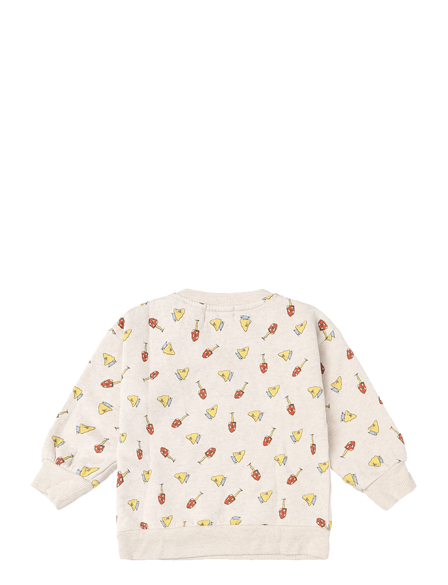 Bobo Choses - Mush Monster Duo all over sweatshirt - sweatshirts - white - 1