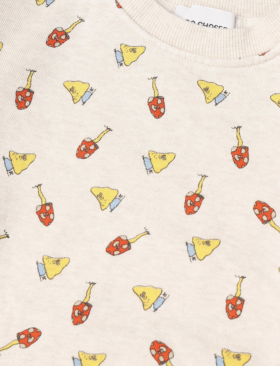 Bobo Choses - Mush Monster Duo all over sweatshirt - sweatshirts - white - 2