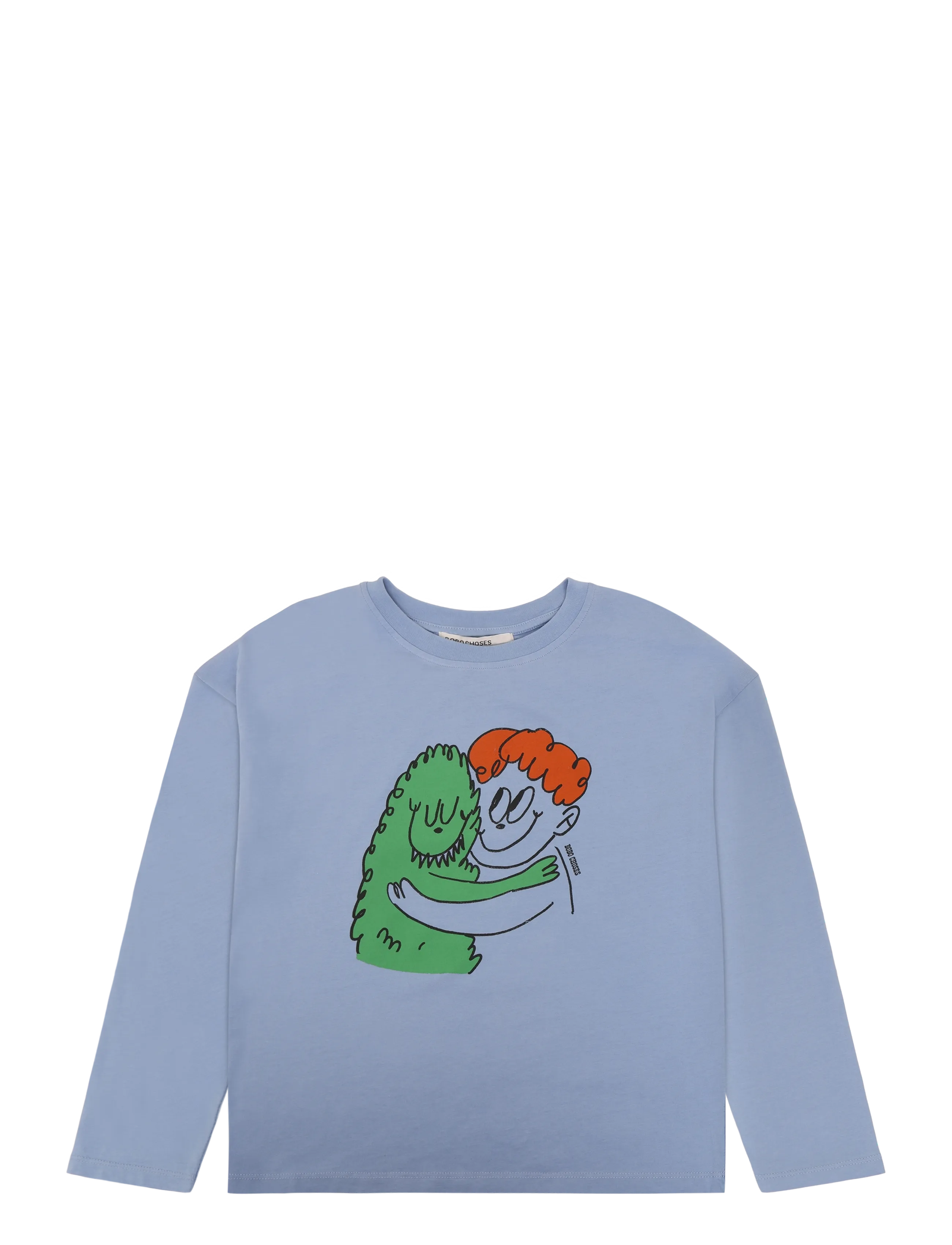 Bobo Choses Hug Hairy Monster T-shirt top - Topid - BLUE / blue