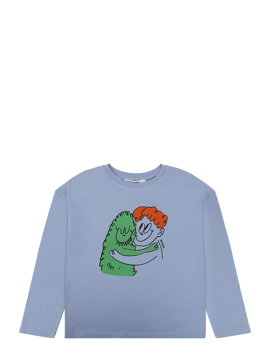 Bobo Choses - Hug Hairy Monster T-shirt top - pikkade varrukatega t-särgid - blue - 0