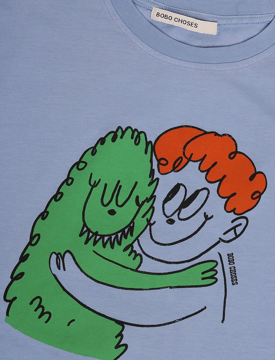 Bobo Choses - Hug Hairy Monster T-shirt top - pikkade varrukatega t-särgid - blue - 2