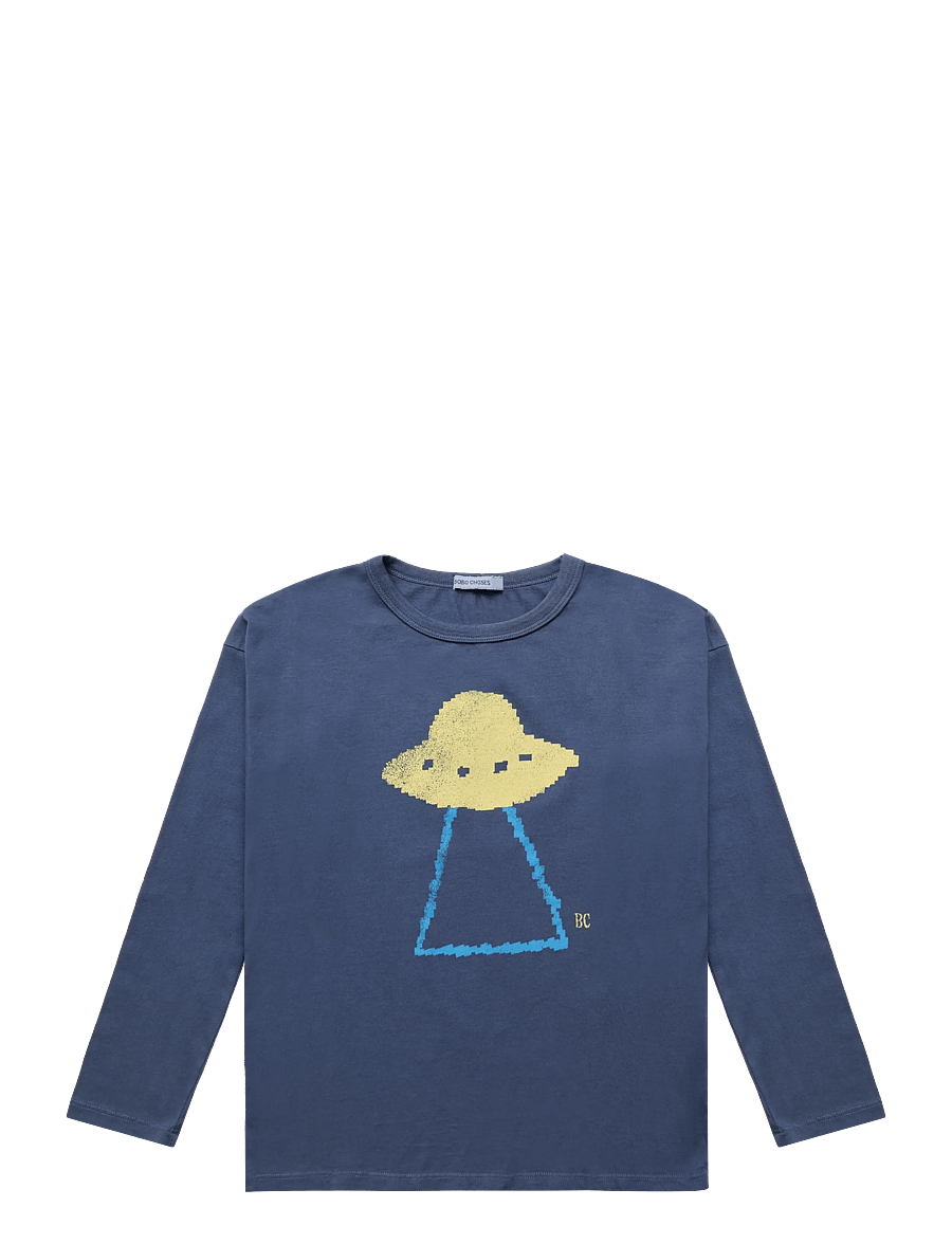 Bobo Choses - Bobo Choses Pixel Abduction T-shirt - pikkade varrukatega t-särgid - navy - 0