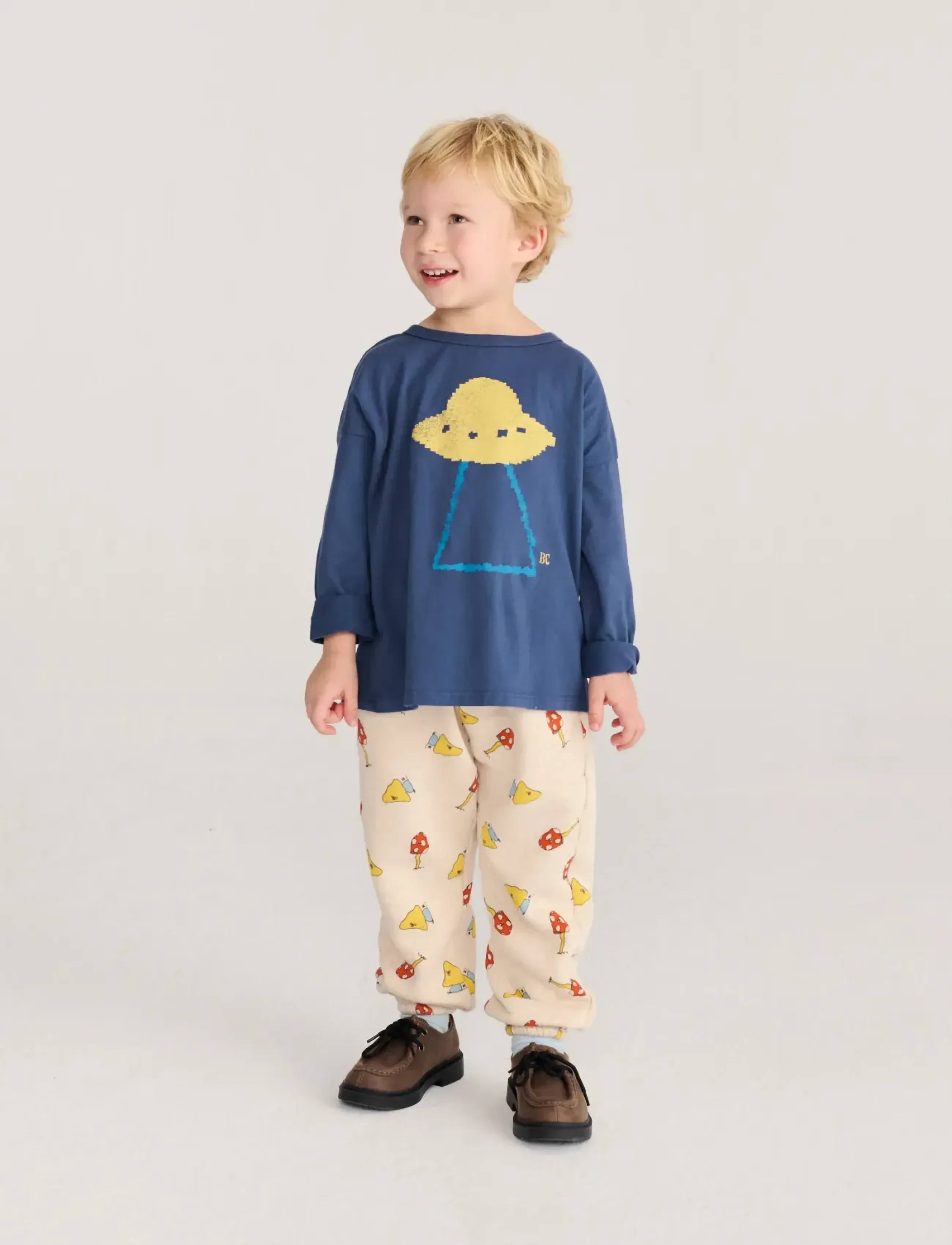 Bobo Choses Bobo Choses Pixel Abduction T-shirt - Bobo Choses - NAVY / navy