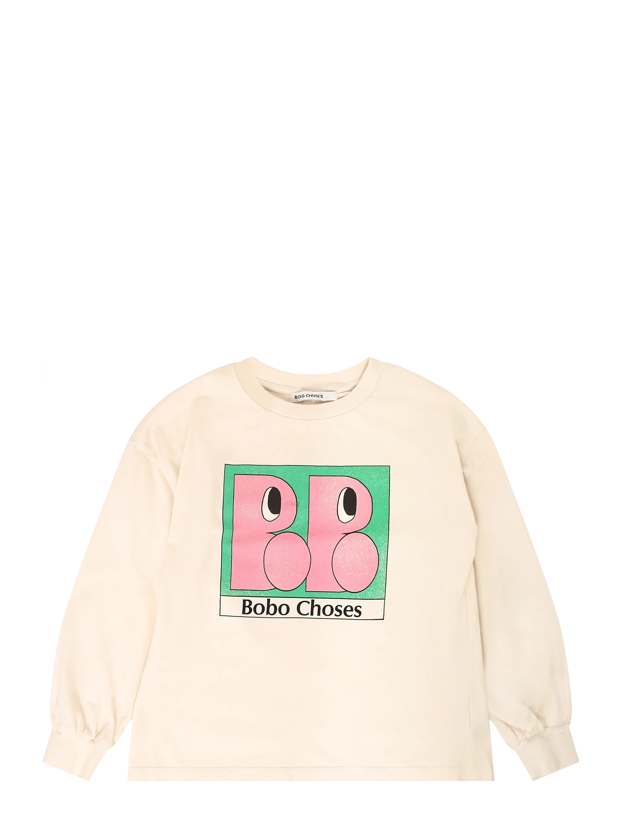 Bobo Choses Booo Bo Choses T-Shirt Top, 98, Cream, T-Shirts > Langærmede T-shirts, Børn