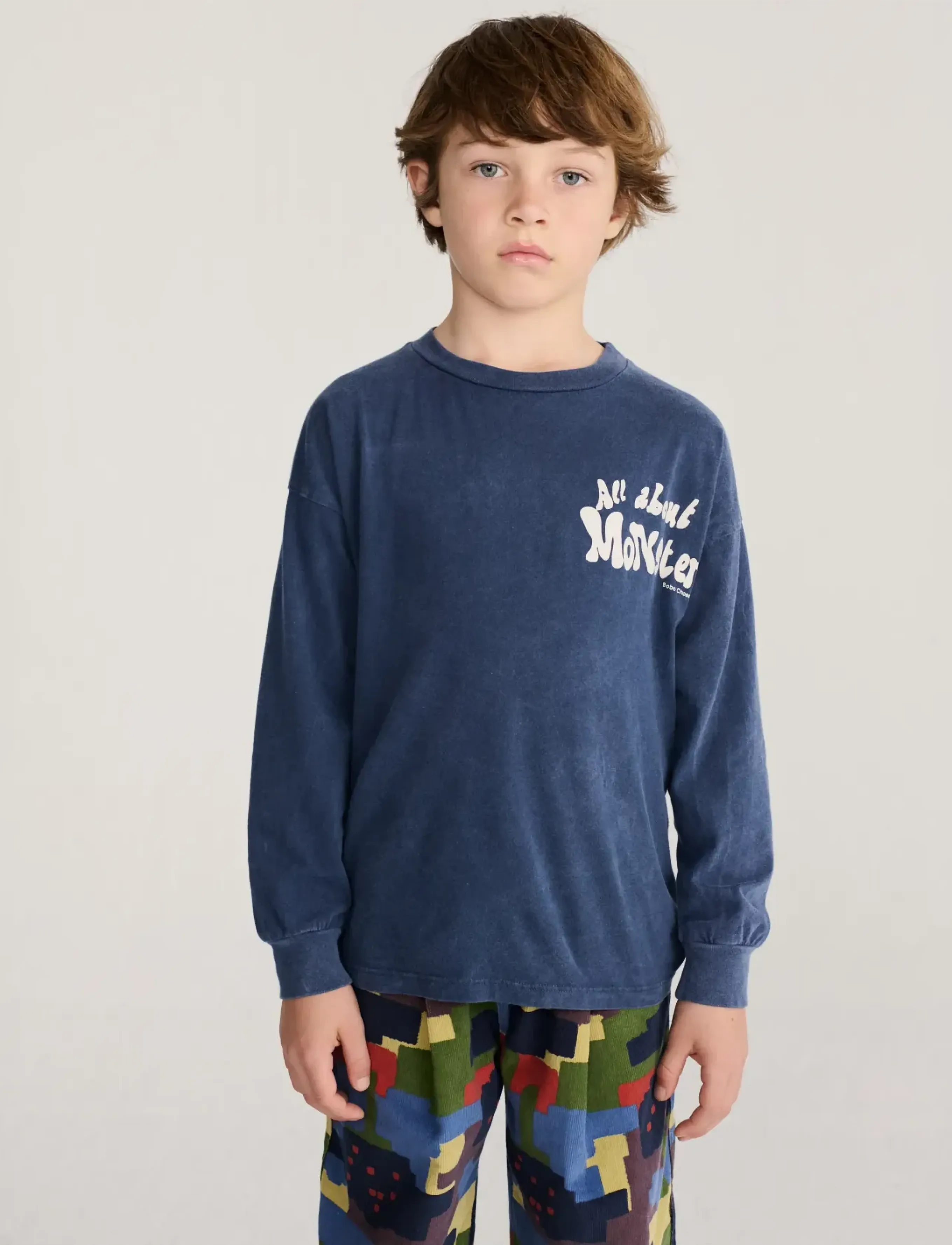 Bobo Choses All About Monsters T-shirt top - Bobo Choses - NAVY / navy