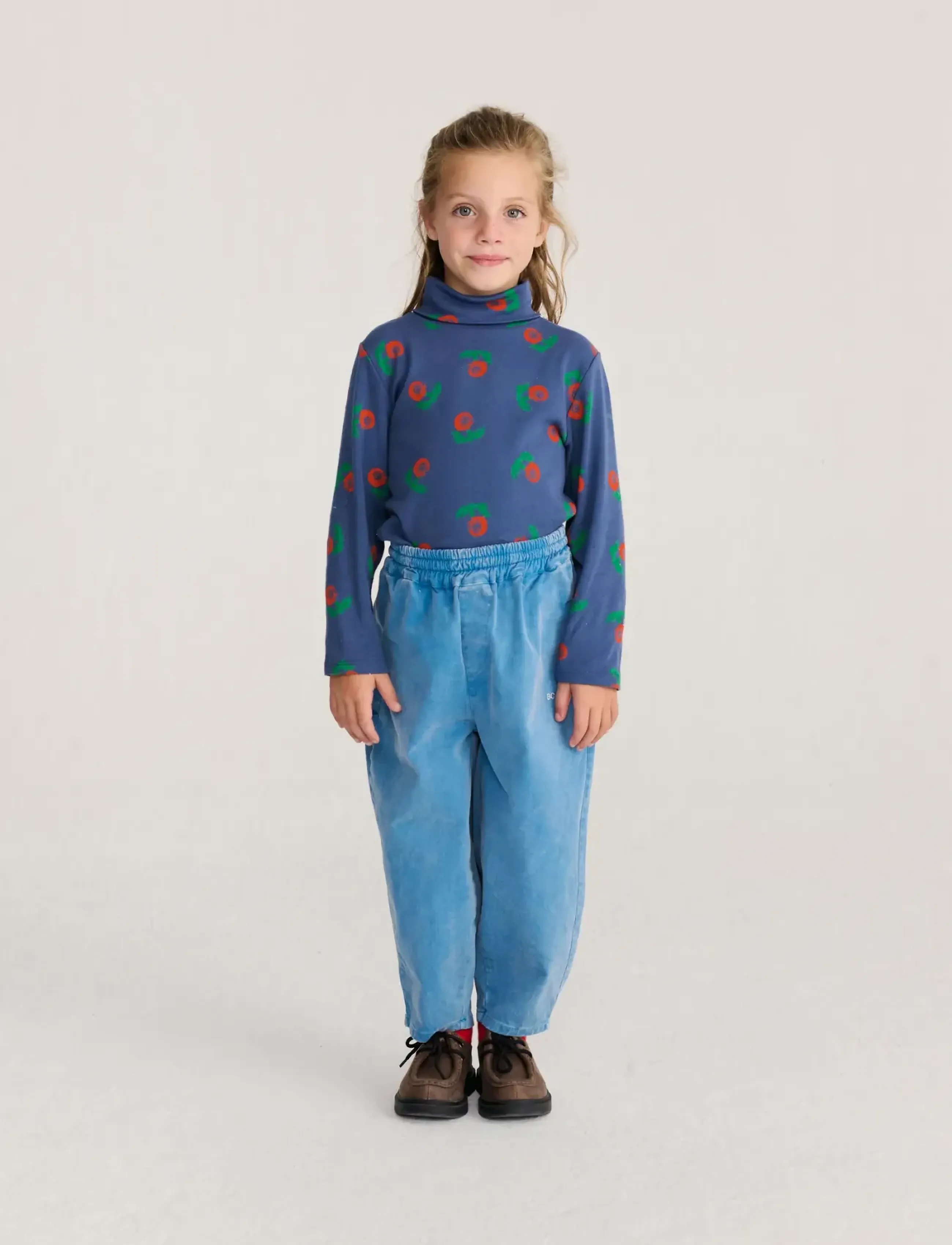 Bobo Choses Stamp Bloom all over turtle neck T-shirt - Bobo Choses - NAVY / navy