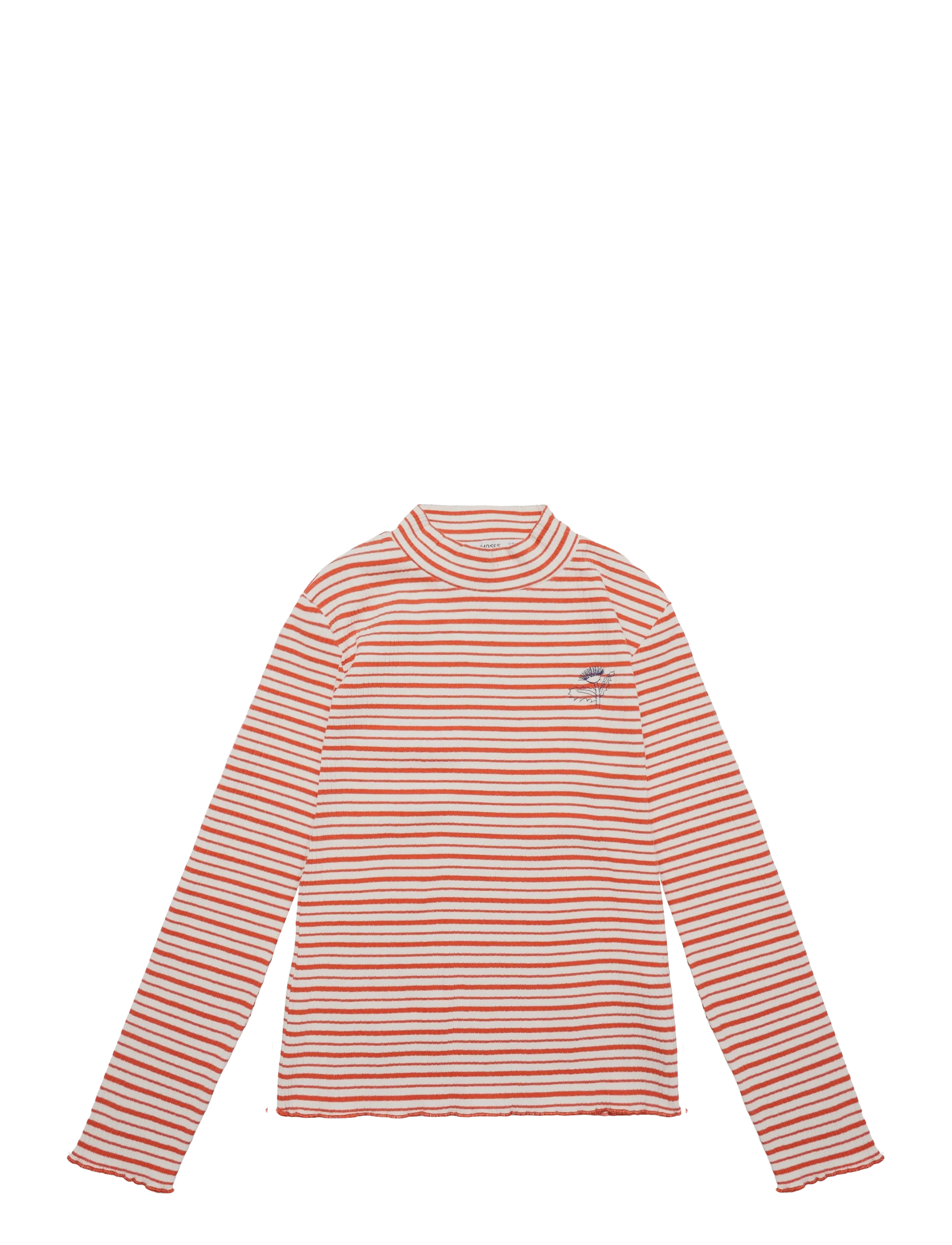 Bobo Choses Energy Flower Stripes turtle neck T-shirt - Viršutinės dalies drabužiai - WHITE / white