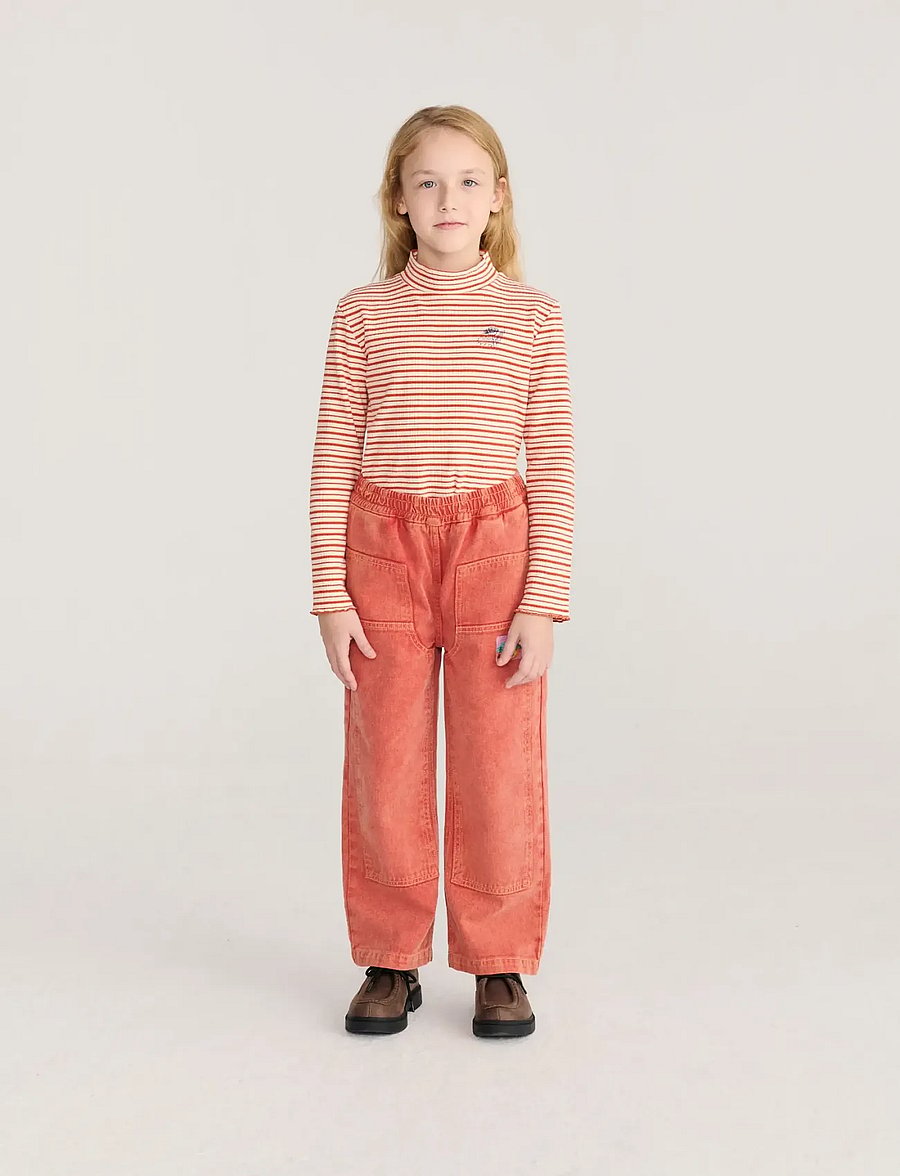 Bobo Choses - Energy Flower Stripes turtle neck T-shirt - langärmelig - white - 3