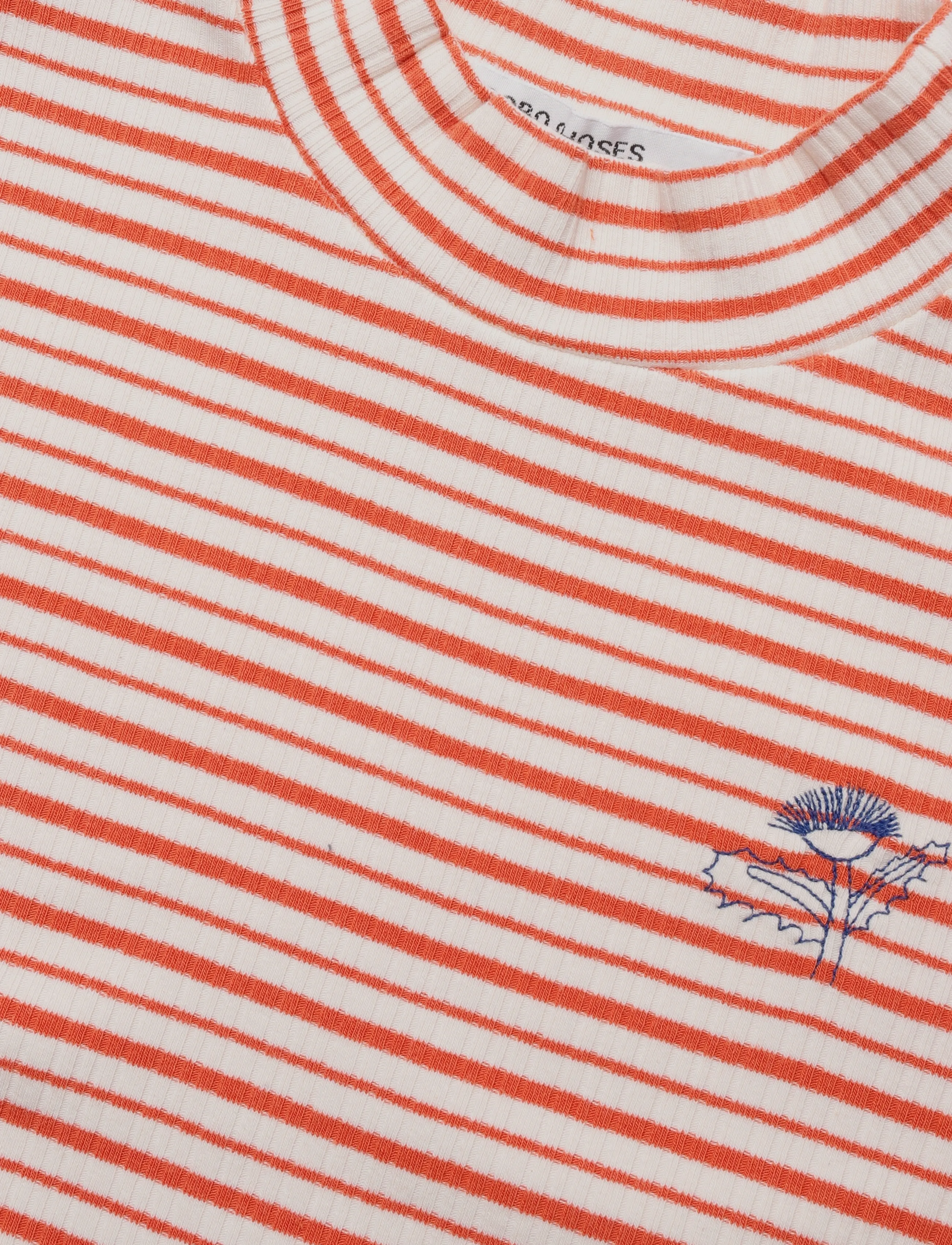 Bobo Choses - Energy Flower Stripes turtle neck T-shirt - white - 2