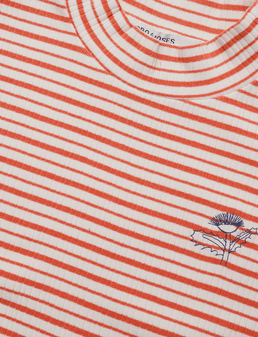 Bobo Choses - Energy Flower Stripes turtle neck T-shirt - langærmede t-shirts - white - 2