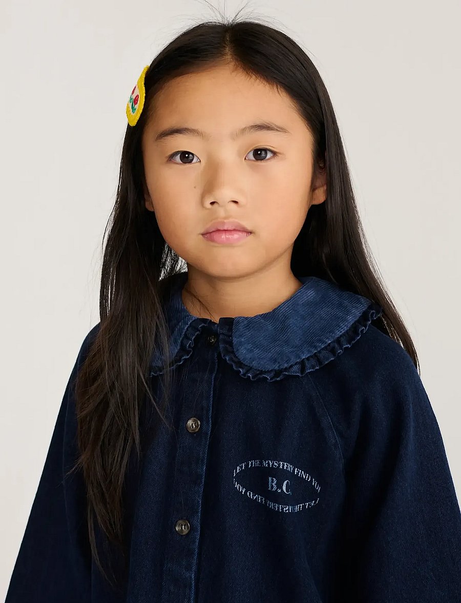 Bobo Choses - Mystery Bobo Choses denim blouse - langerma skyrtur - navy - 2