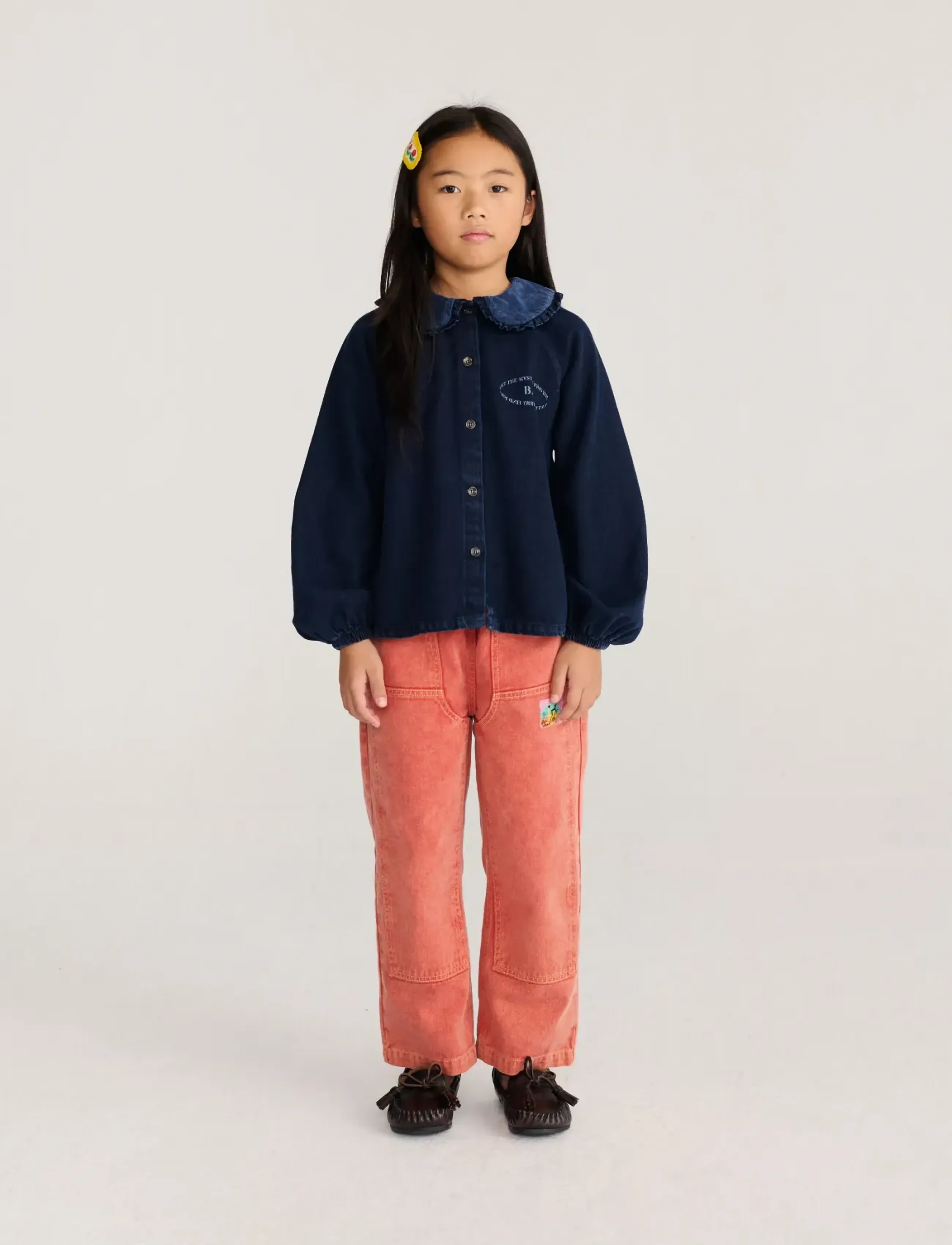 Bobo Choses - Mystery Bobo Choses denim blouse - langerma skyrtur - navy - 3
