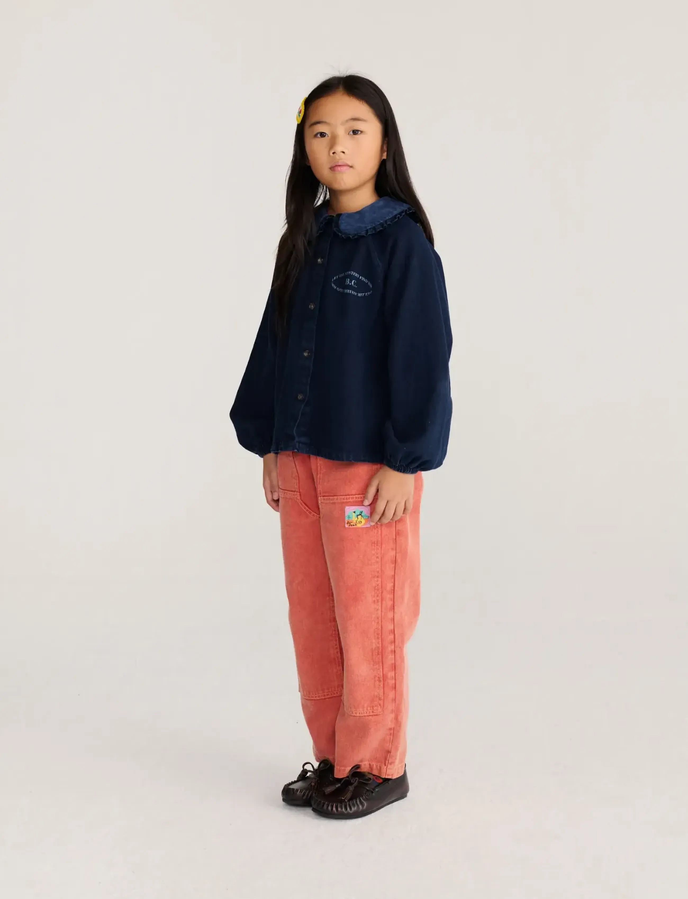 Bobo Choses - Mystery Bobo Choses denim blouse - langerma skyrtur - navy - 4