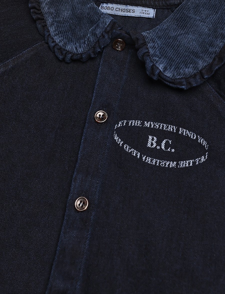 Bobo Choses - Mystery Bobo Choses denim blouse - pikkade varrukatega särgid - navy - 2