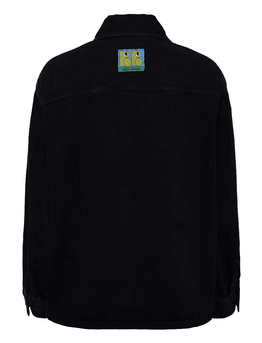 Bobo Choses - Booo Bo Choses Tag denim shirt - pikkade varrukatega särgid - navy - 1