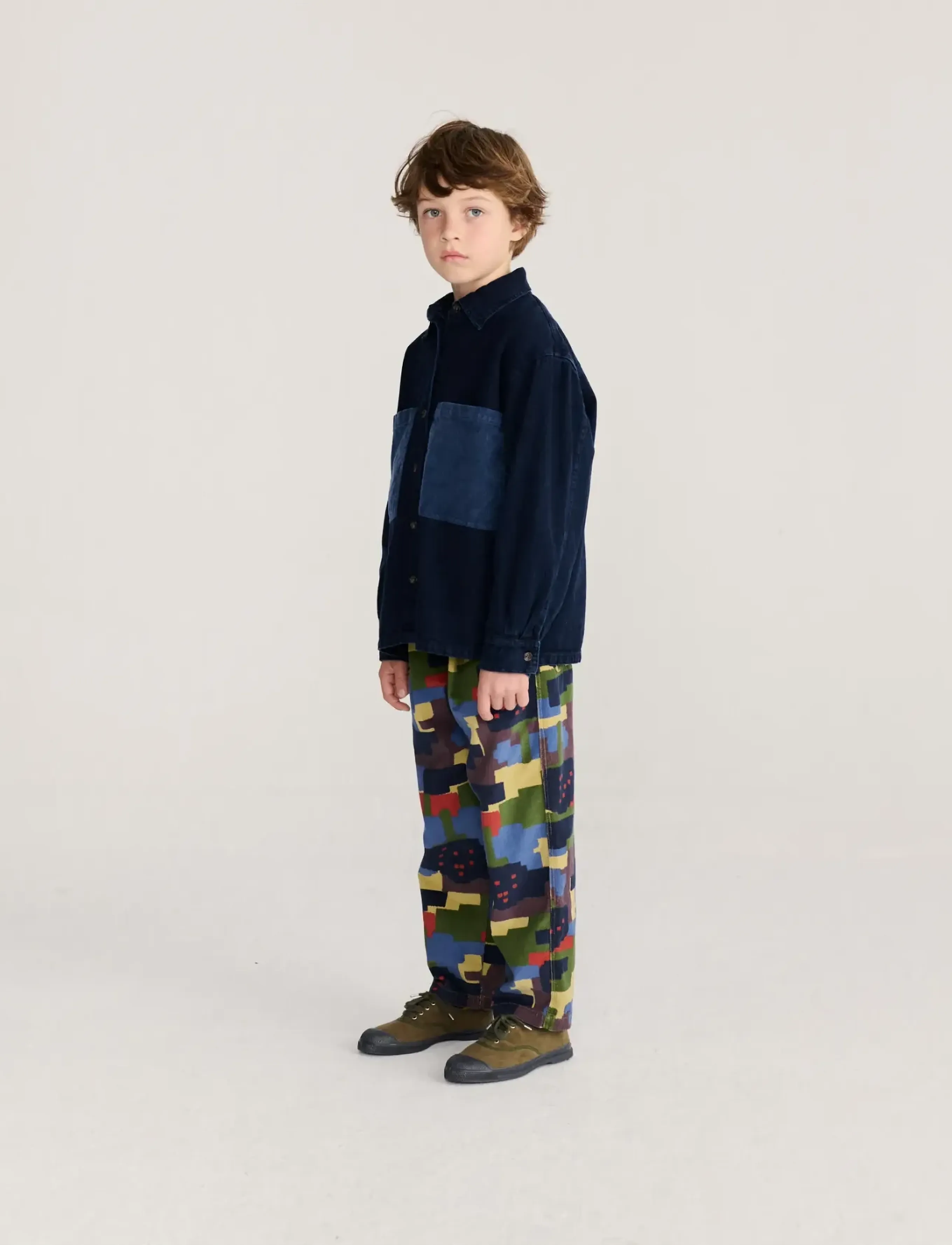 Bobo Choses - Booo Bo Choses Tag denim shirt - long-sleeved shirts - navy - 5