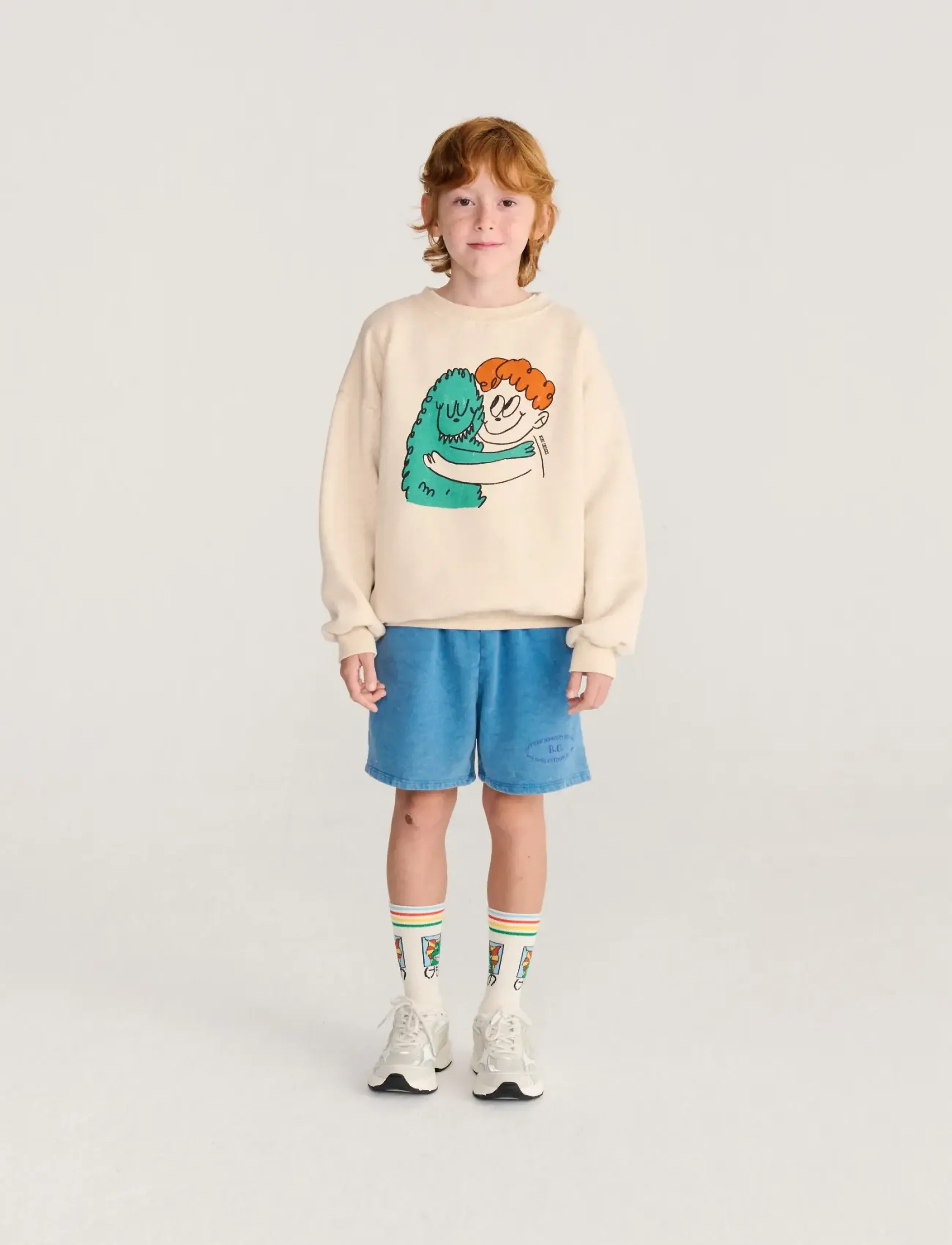 Bobo Choses - Bobo Choses Hug Hairy Monster sweatshirt - sweatshirts - beige - 3