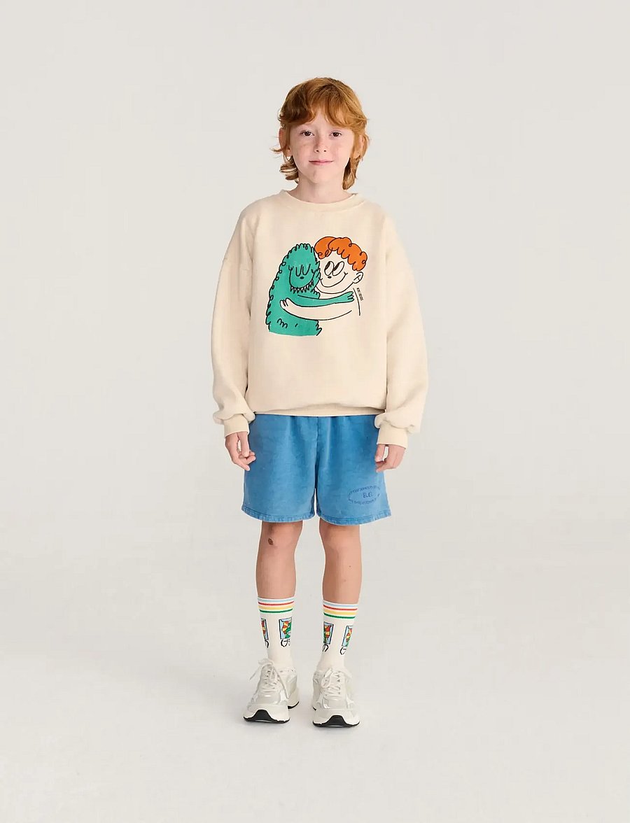 Bobo Choses - Bobo Choses Hug Hairy Monster sweatshirt - sweatshirts - beige - 3