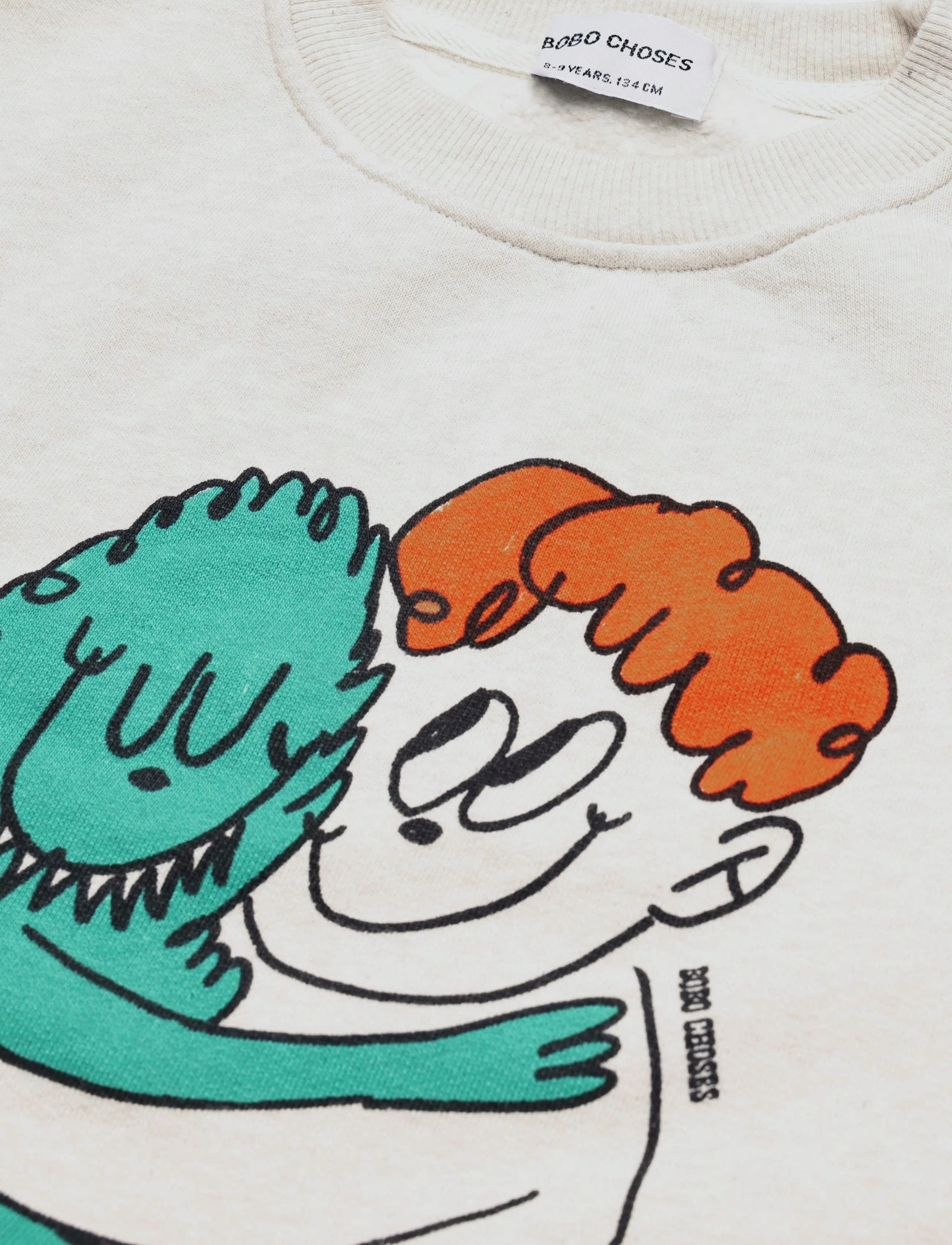 Bobo Choses - Bobo Choses Hug Hairy Monster sweatshirt - sweatshirts - beige - 2