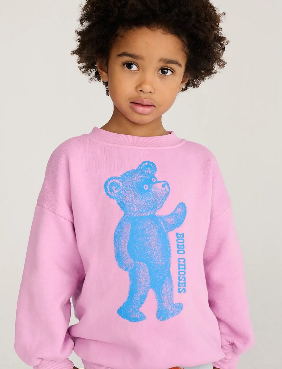 Bobo Choses - Bobo Choses Softpaw Monster sweatshirt - sweatshirts - pink - 0