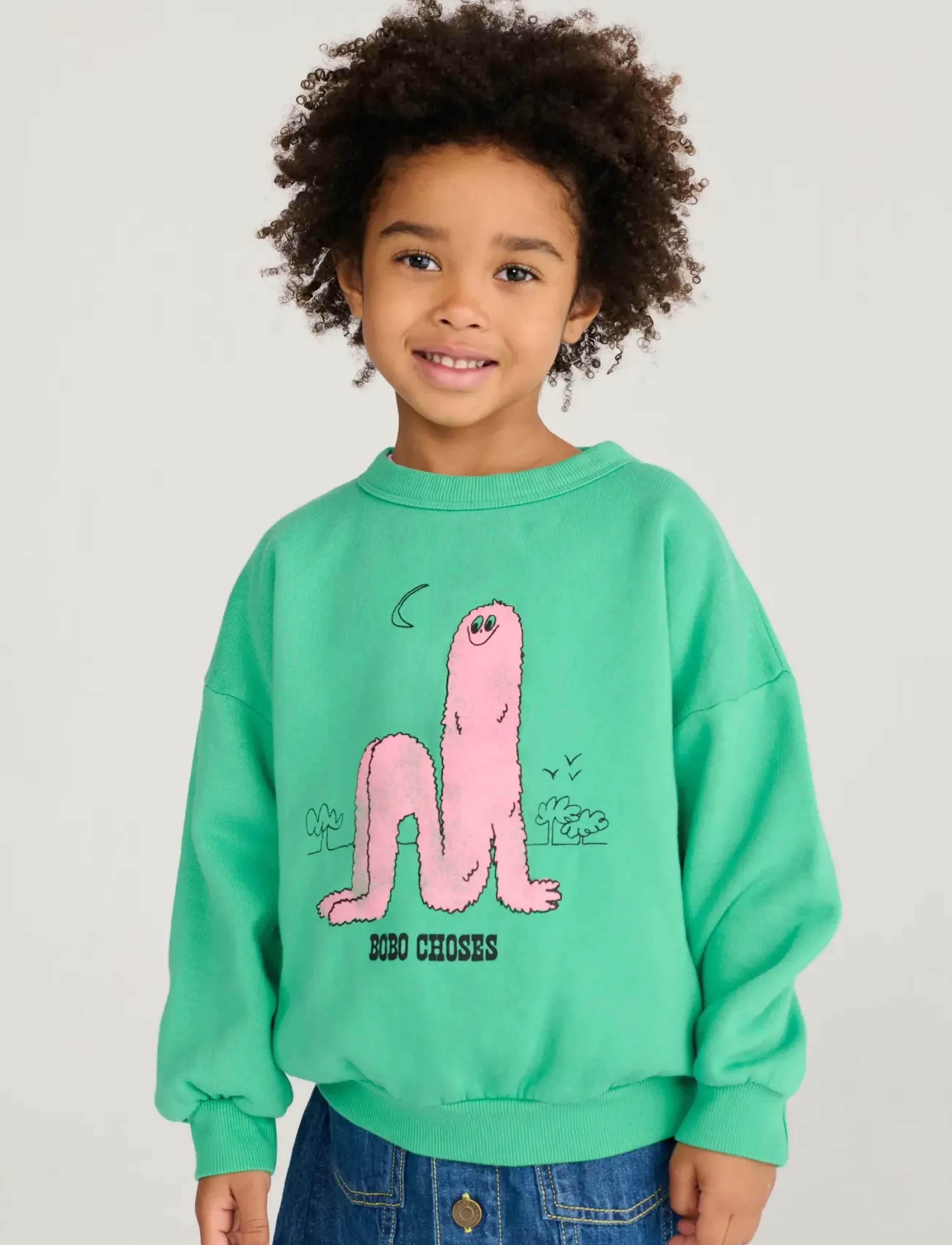 Bobo Choses Bobo Choses Long Puff sweatshirt - Överdelar - GREEN / green